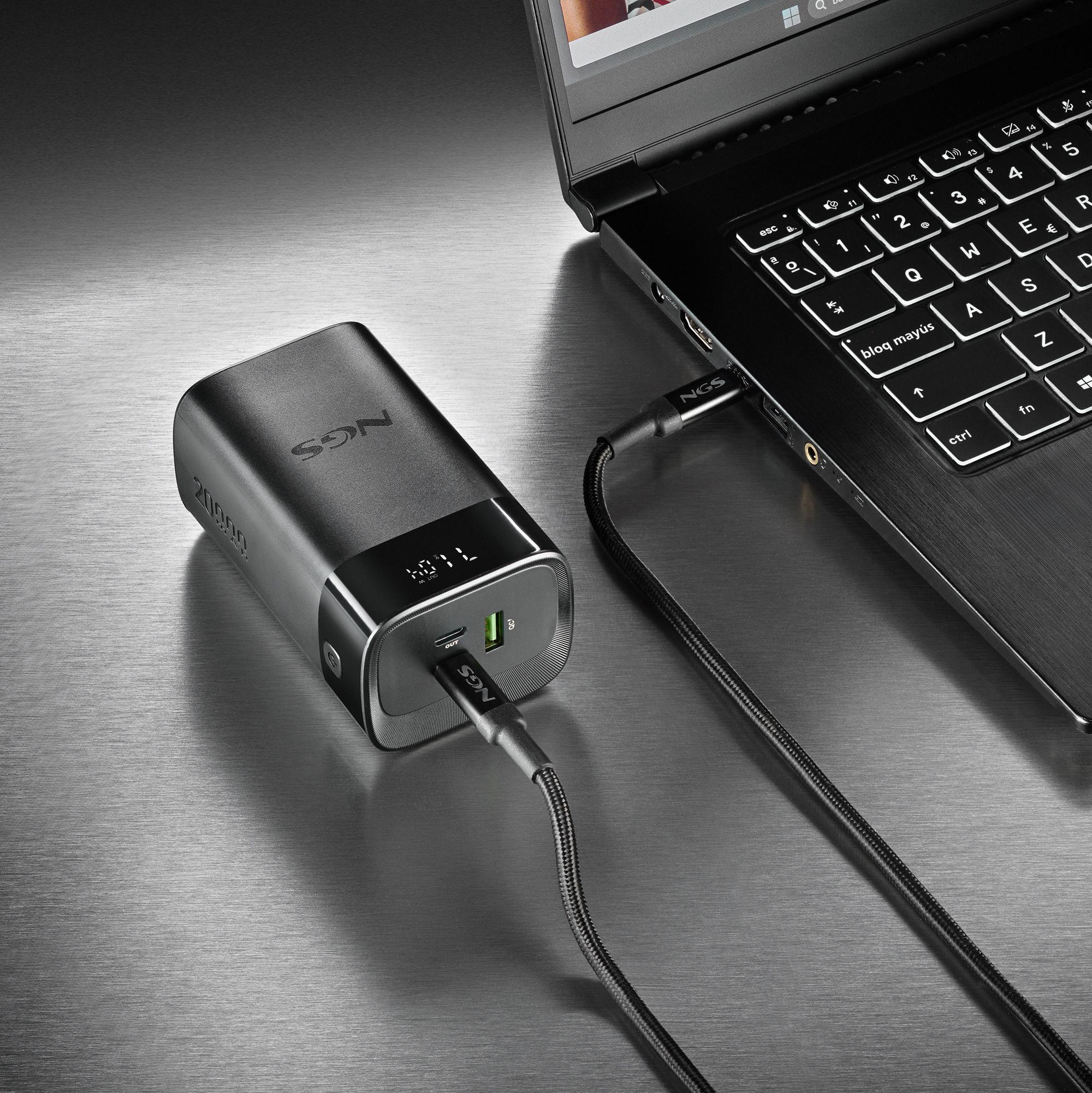 Powerbank NGS TWIX20 (20000 mAh - 74 Wh - USB Type-C - Preto), miniatura 4
