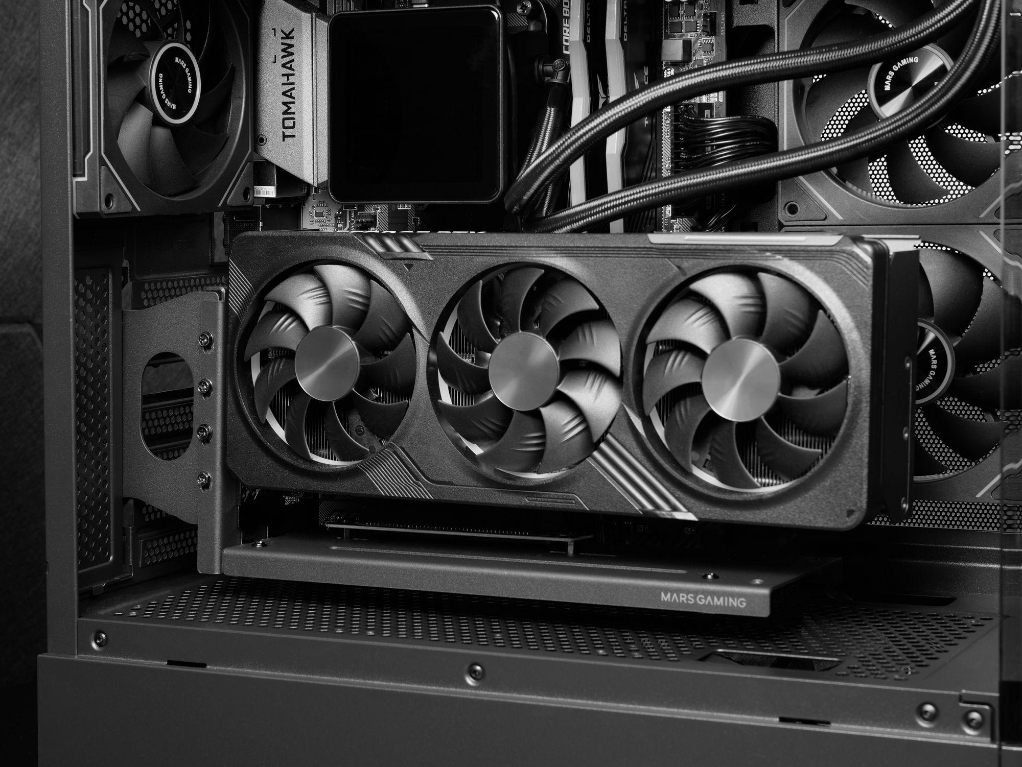 Kit de Montagem Vertical para Placa Gráfica MARS GAMING MCAGCV (Aço - Preto) — miniatura 7