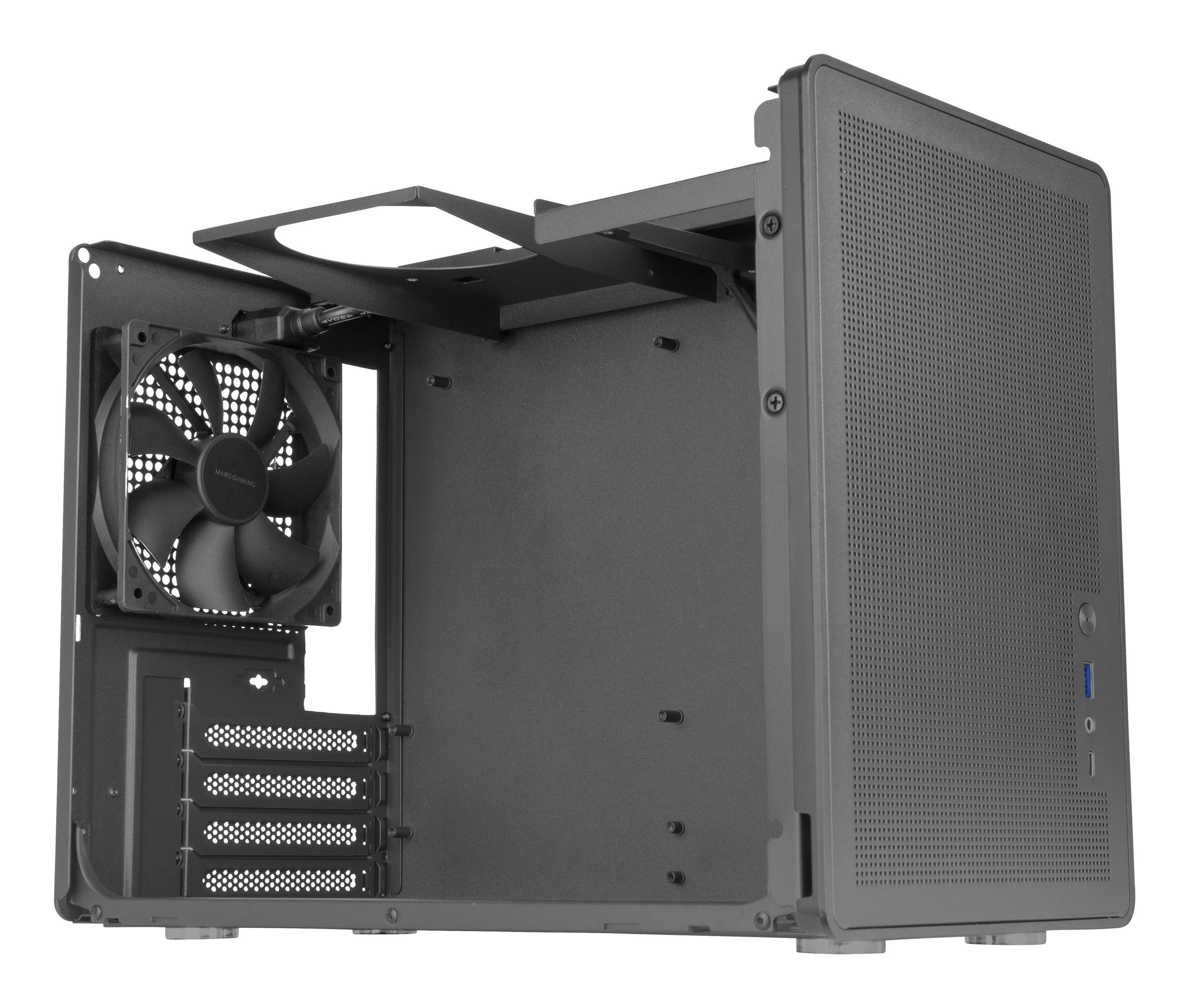 Caixa Micro-ATX MARS GAMING MC-XPRO (Micro-ATX, Mini-ITX - Mini Tower - micro-ATX, Mini-ATX - Preto) — miniatura 4