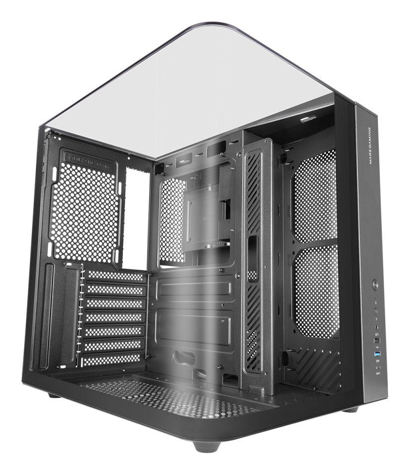 Caixa PC MARS GAMING MC-INFINIOLITE (ATX, micro ATX, Mini-ITX - Midi Tower - ATX, micro-ATX, Mini-ITX - Preto) — miniatura 2