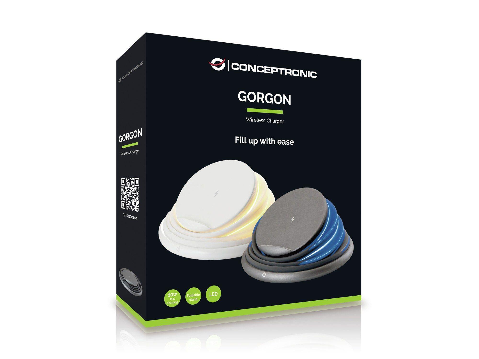 Carregador Sem Fios CONCEPTRONIC GORGON02G (USB - Cinzento) — miniatura 3