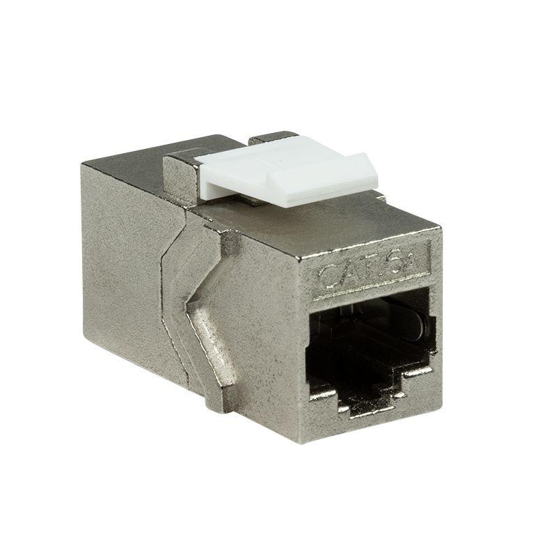Módulo Keystone LOGILINK NK4017 (RJ-45 - Cat5e, Cat6, Cat6A - Prateado e Branco)