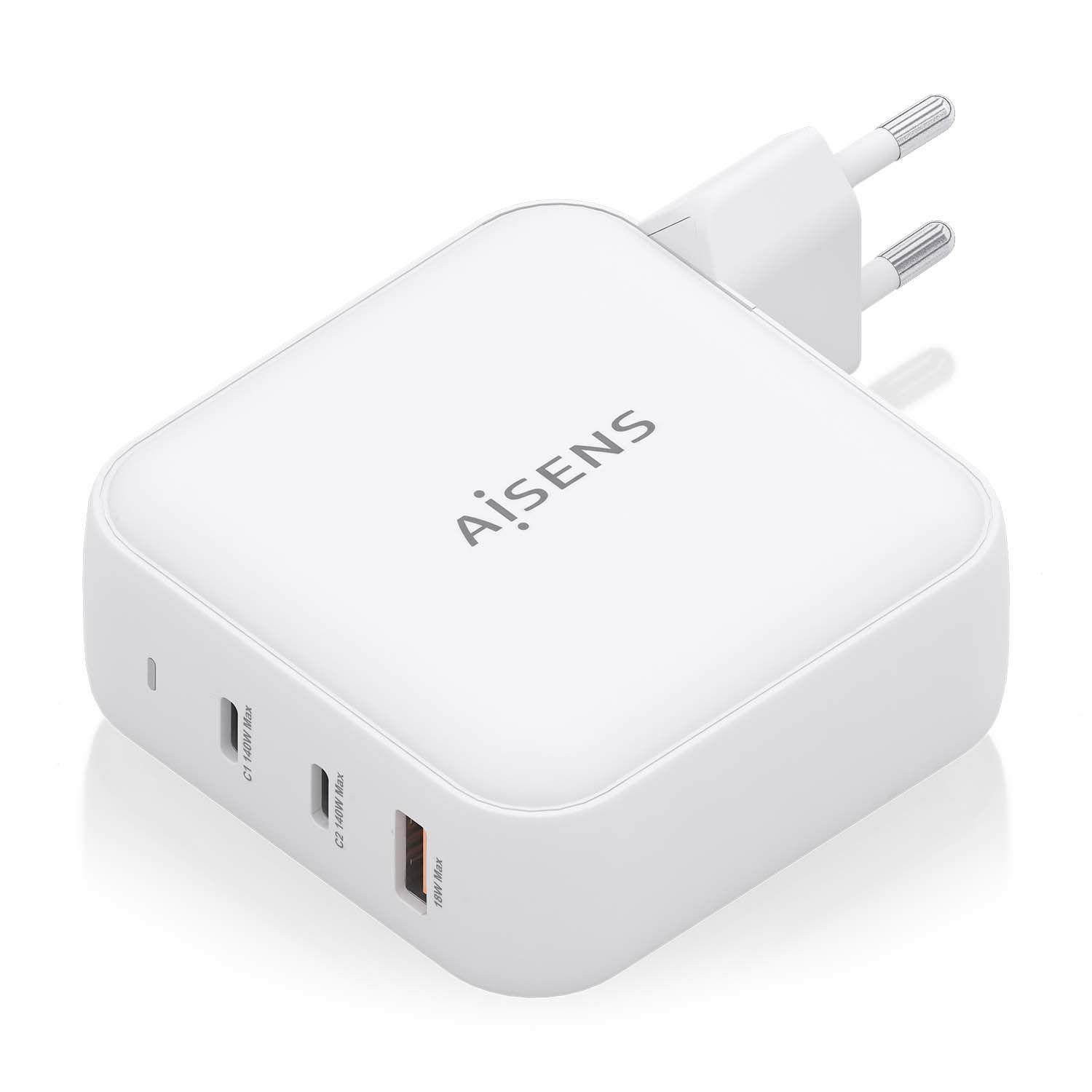 Carregador de Parede AISENS ASCH-140W3P030-W (140 W - Branco), miniatura 2