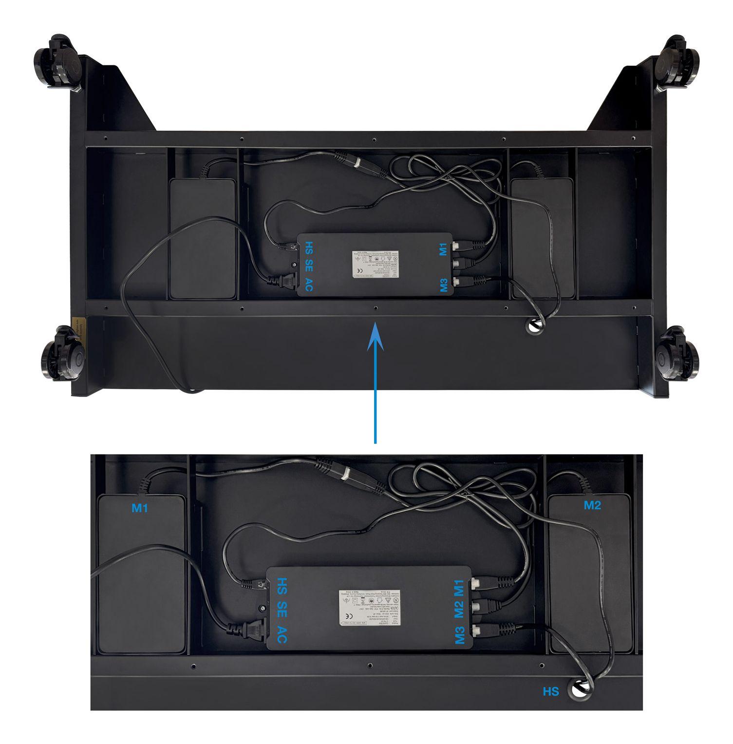 Suporte de Chão Elétrico para TV TOOQ UROS FSM03-B (52–84" - 100 kg - Preto), miniatura 4