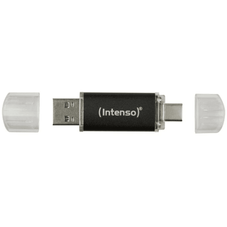 Pen USB INTENSO Twist Line A+C (Com tampa - Até 70 MB/s - Antracite), miniatura 2