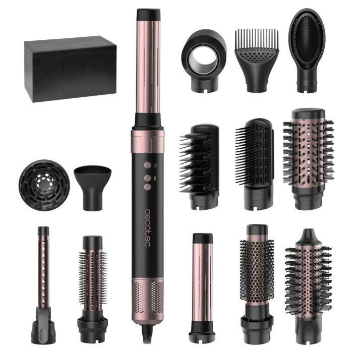 Modelador de Cabelo CECOTEC Bamba CeramicCare 14-in-1 AirGlam (Preto)