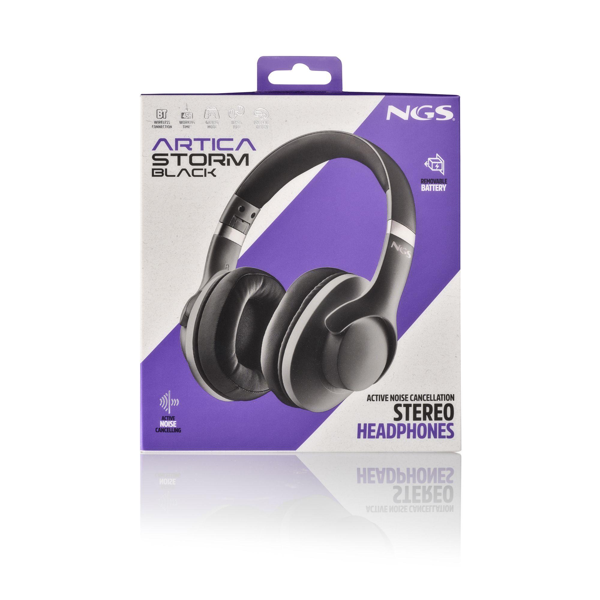 Auscultadores NGS Artica Storm (Binaural - Com fios e sem fios - Circum-aural - Preto), miniatura 6