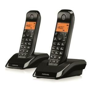 Telefone Fixo Sem Fios MOTOROLA S1202 Duo (Preto)