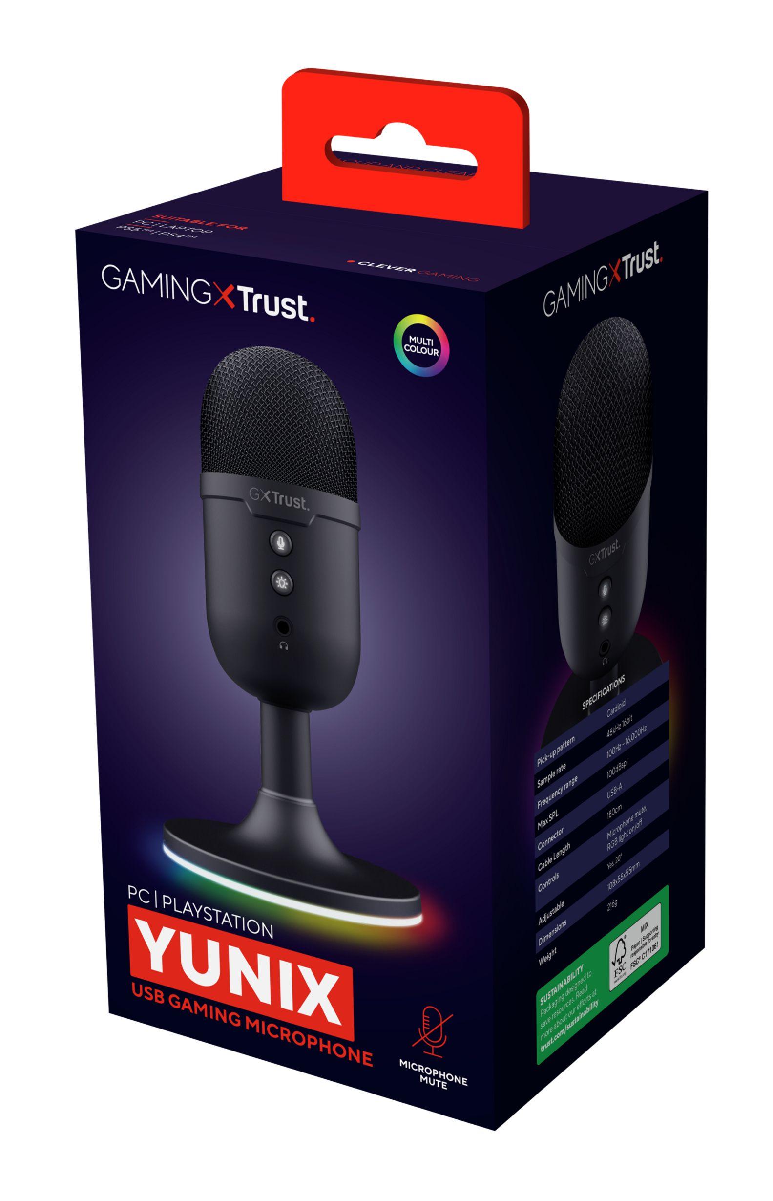 Microfone de Mesa TRUST GXT 234P Yunix (Microfone de mesa - Com fios - USB/3.5 mm - Preto) — miniatura 5