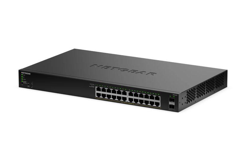Switch Gerido NETGEAR GS324TP-200EUS (Gigabit Ethernet - 1,5 MB - 52 Gbit/s - Preto) — miniatura 3
