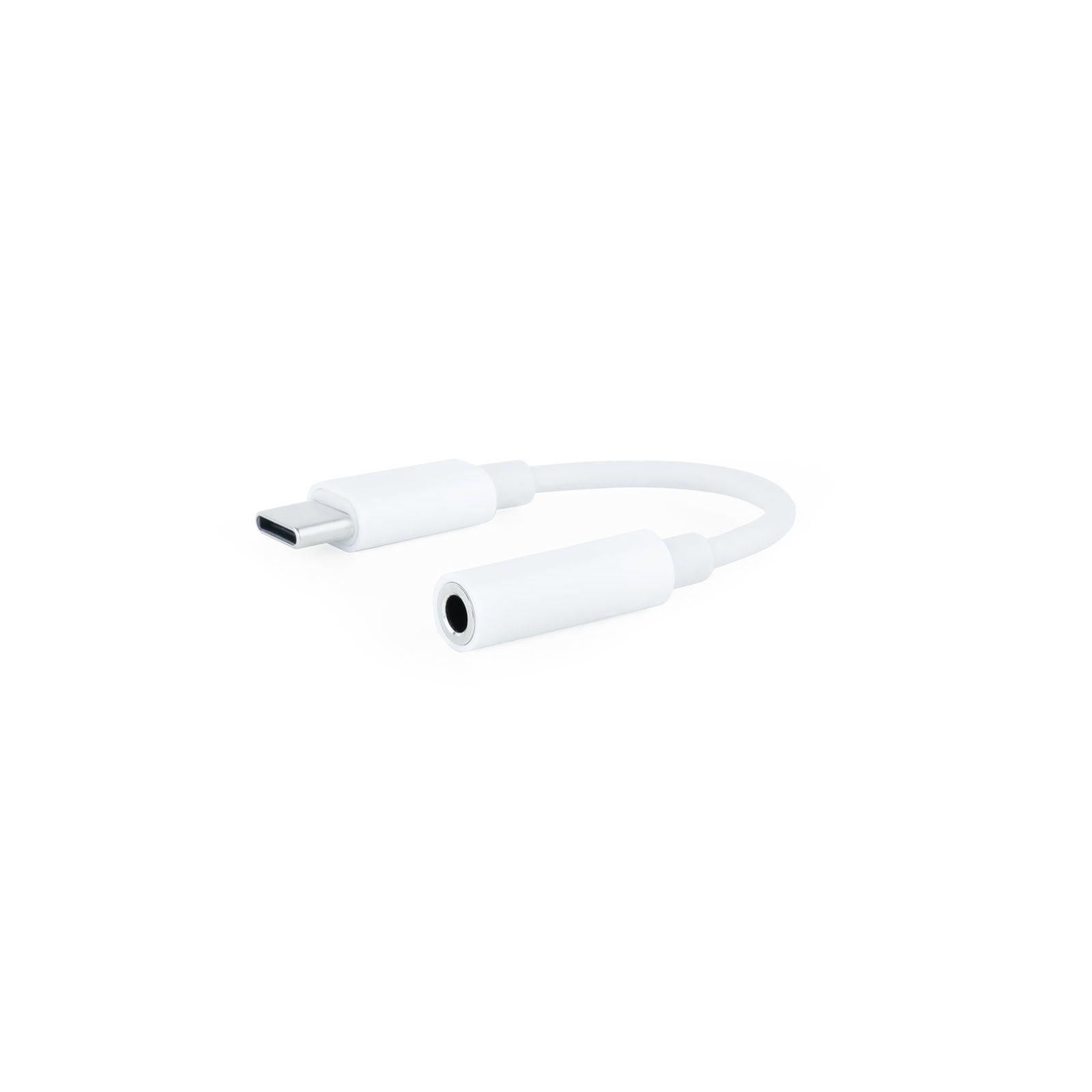 Adaptador de Áudio USB-C para Jack 3,5 mm NANOCABLE 10.24.1205-W (0,11 m - USB Type-C - 3.5mm - Branco)