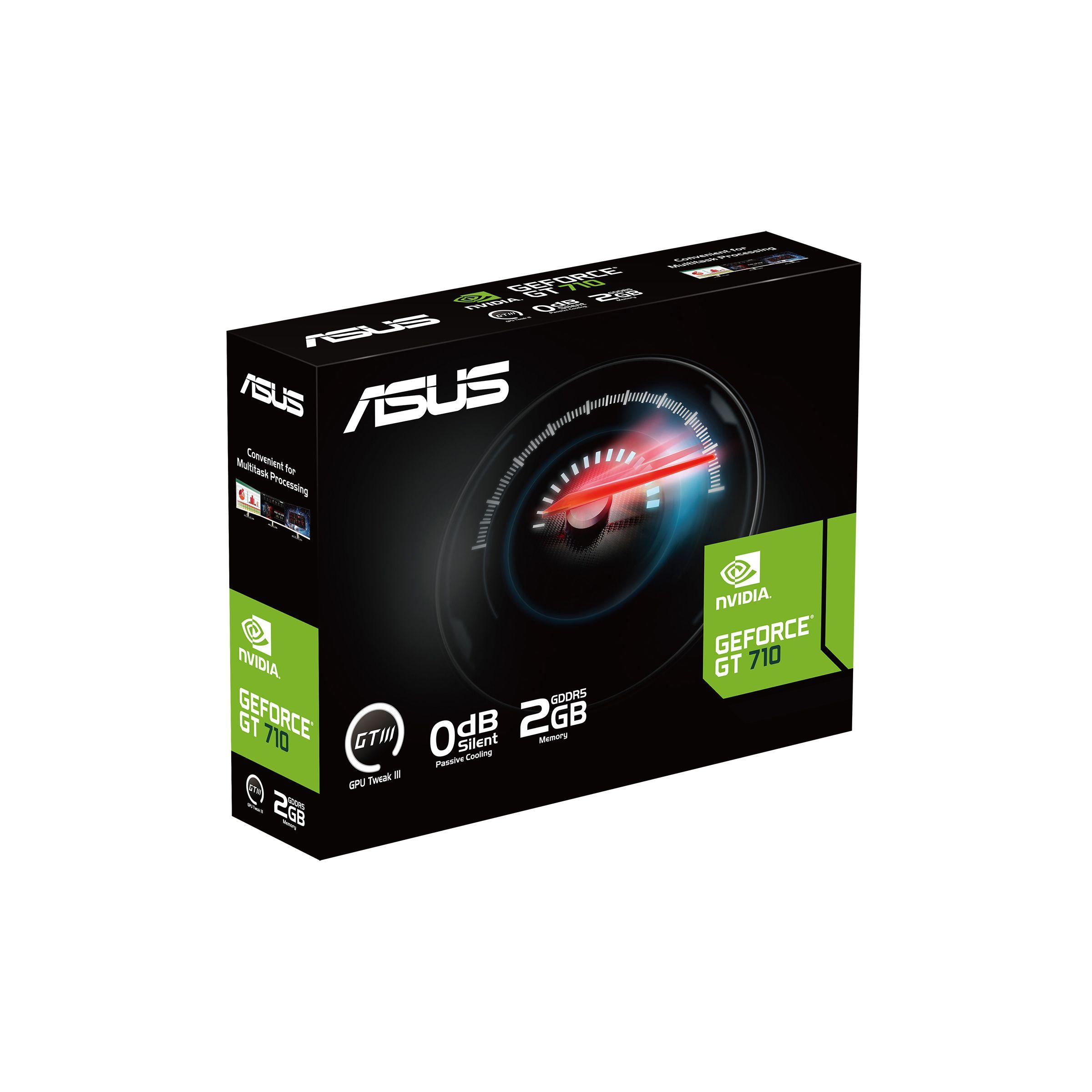 Placa Gráfica ASUS GT710-SL-2GD5-BRK-EVO (GeForce GT 710 - 5012 MHz - Low-Profile - Preto e Azul) — miniatura 5