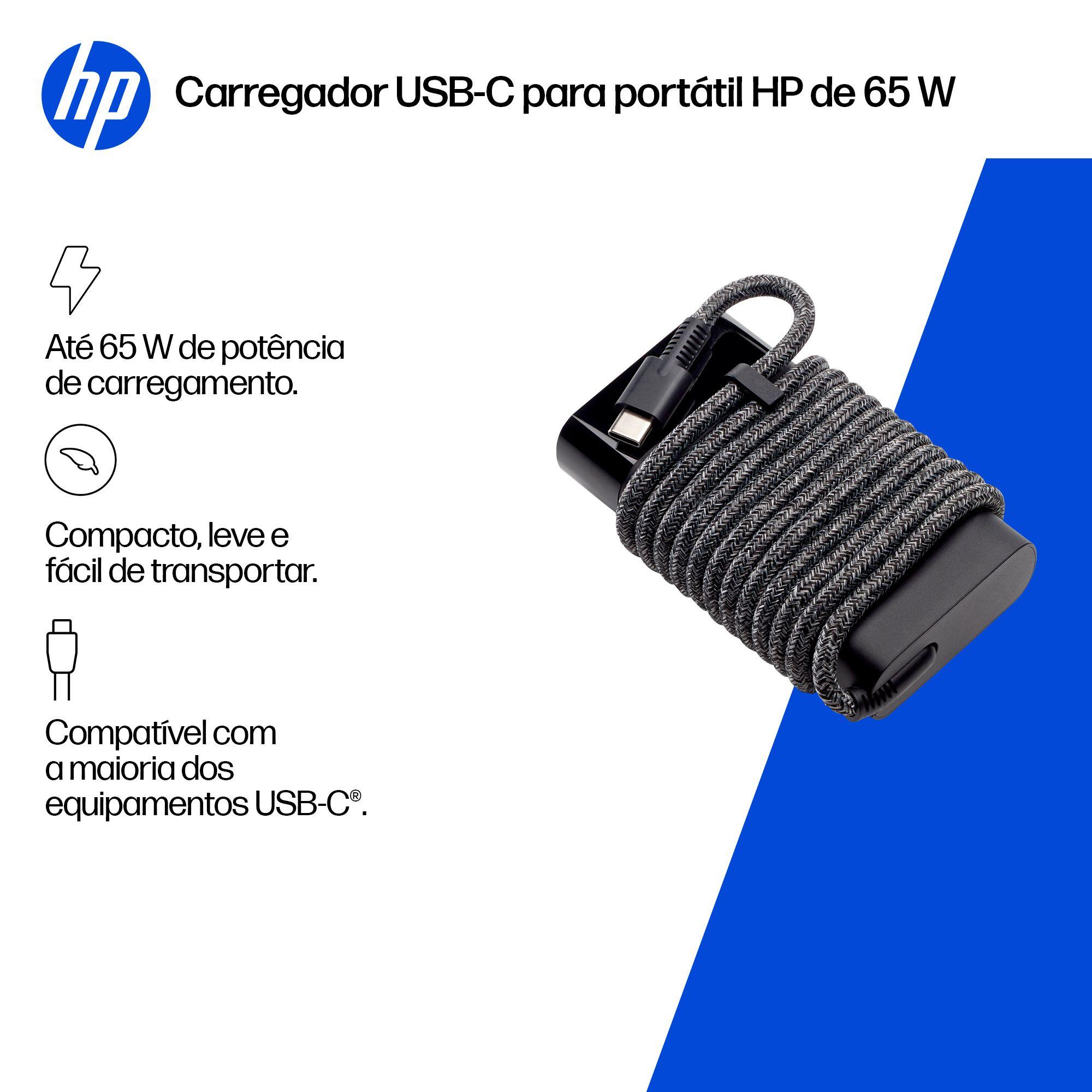 Carregador de Portátil HP 671R2AA#ABB (USB Type-C - Computador portátil - AC-DC - Preto), miniatura 3