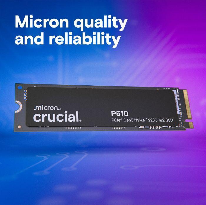 SSD CRUCIAL P510 CT1000P510SSD8 (1 TB - M.2 2280 - NVMe PCIe Gen5 x4 - Preto) — miniatura 5