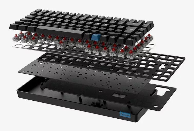 Teclado HIDITEC GM1K (Espanhol - Gateron G Pro Red - 75% - Preto), miniatura 8