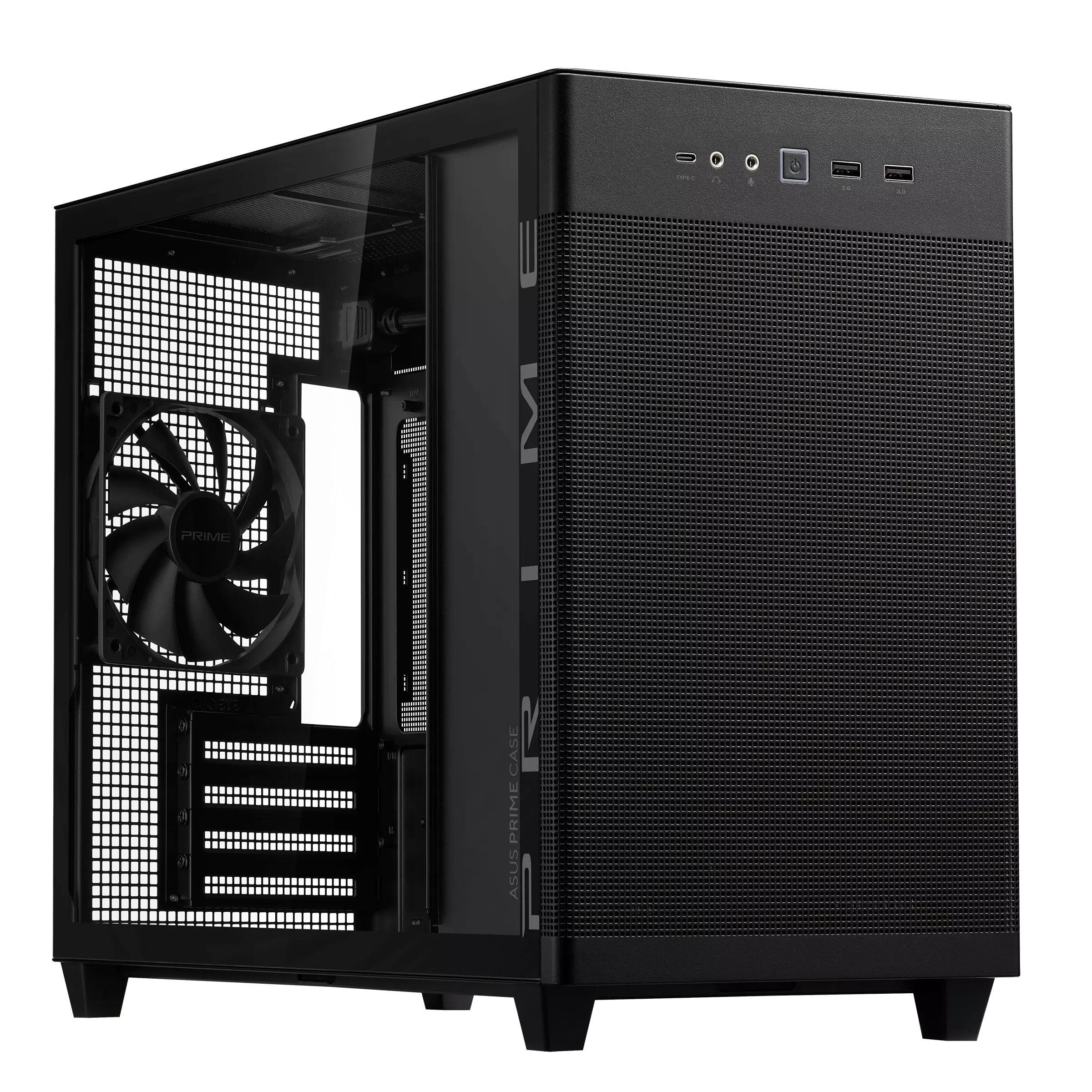 Caixa PC ASUS Prime AP201 TG (micro ATX, Mini-ITX - Mini Tower - Micro-ATX, Mini-ITX - Preto) — miniatura 4