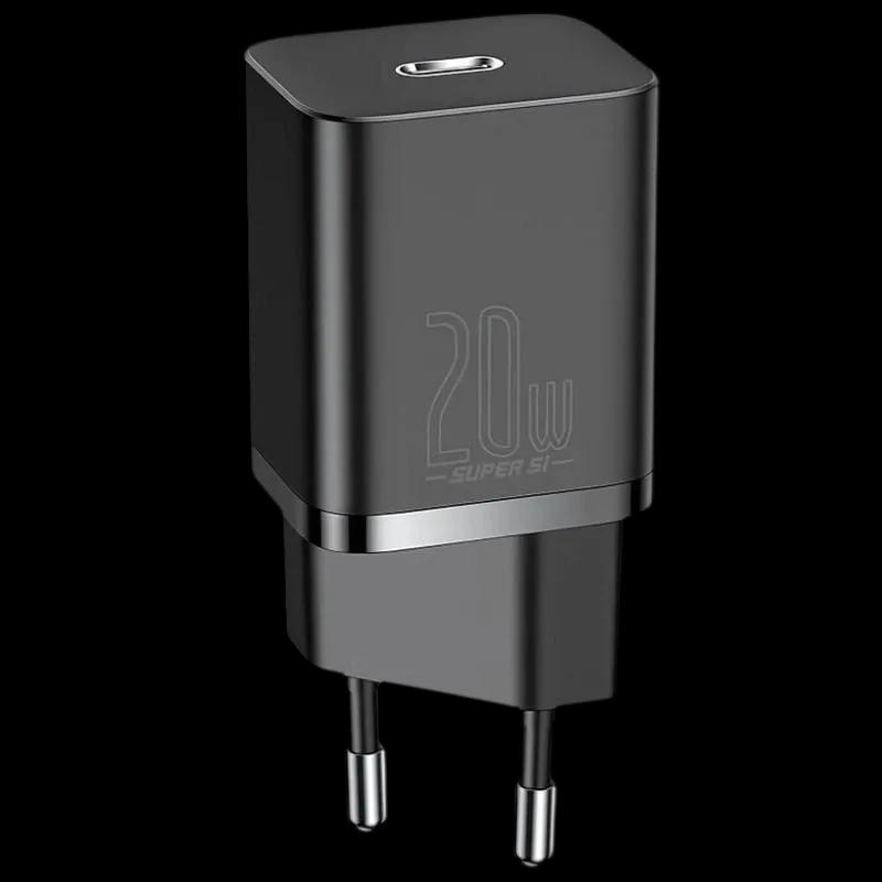 Carregador de Parede BASEUS Super Si Quick Charger 1C CCSUP-B01 (20 W - Preto)