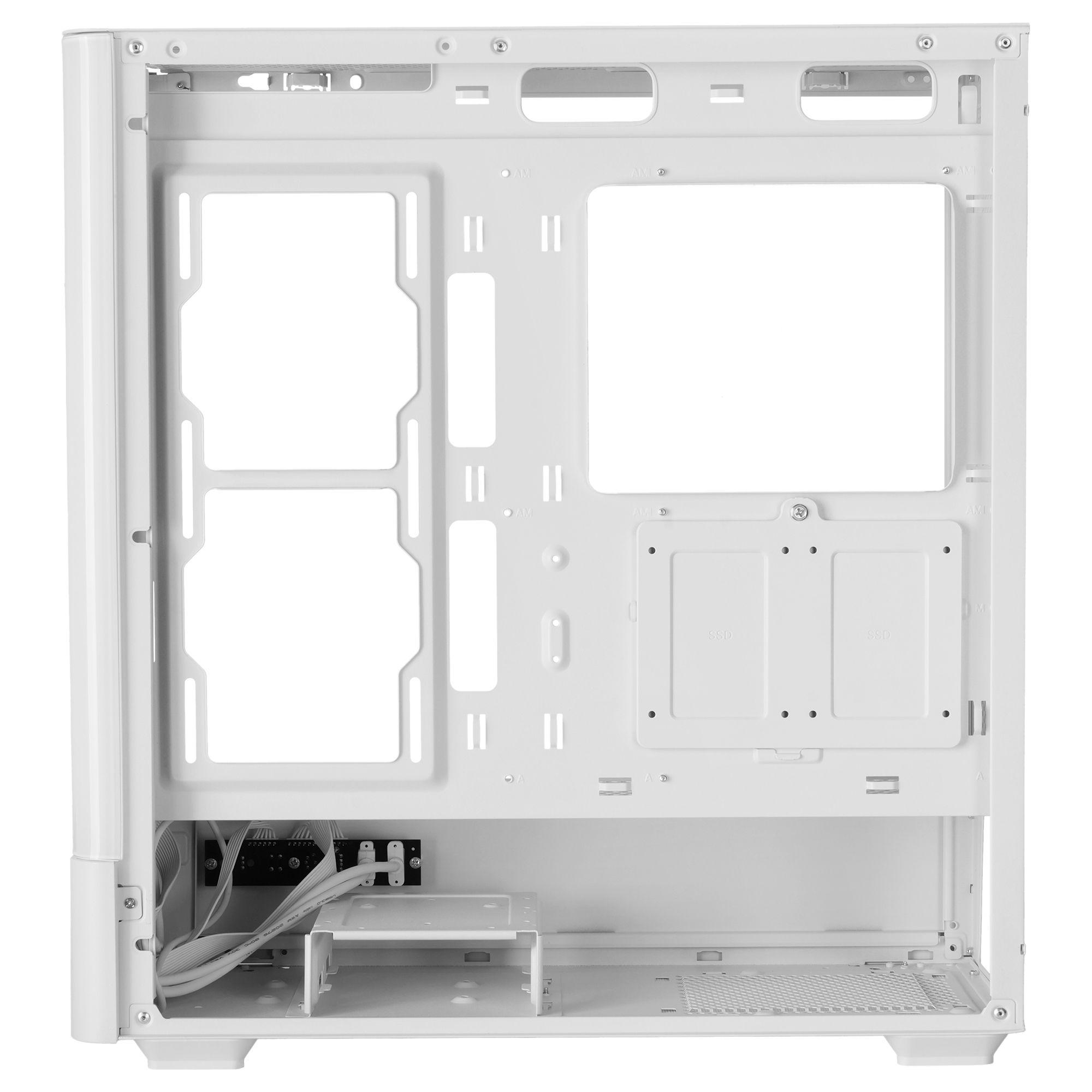 Caixa PC ATX MARS GAMING MCLCDPROW (LCD IPS 7,2" - Branco) — miniatura 6