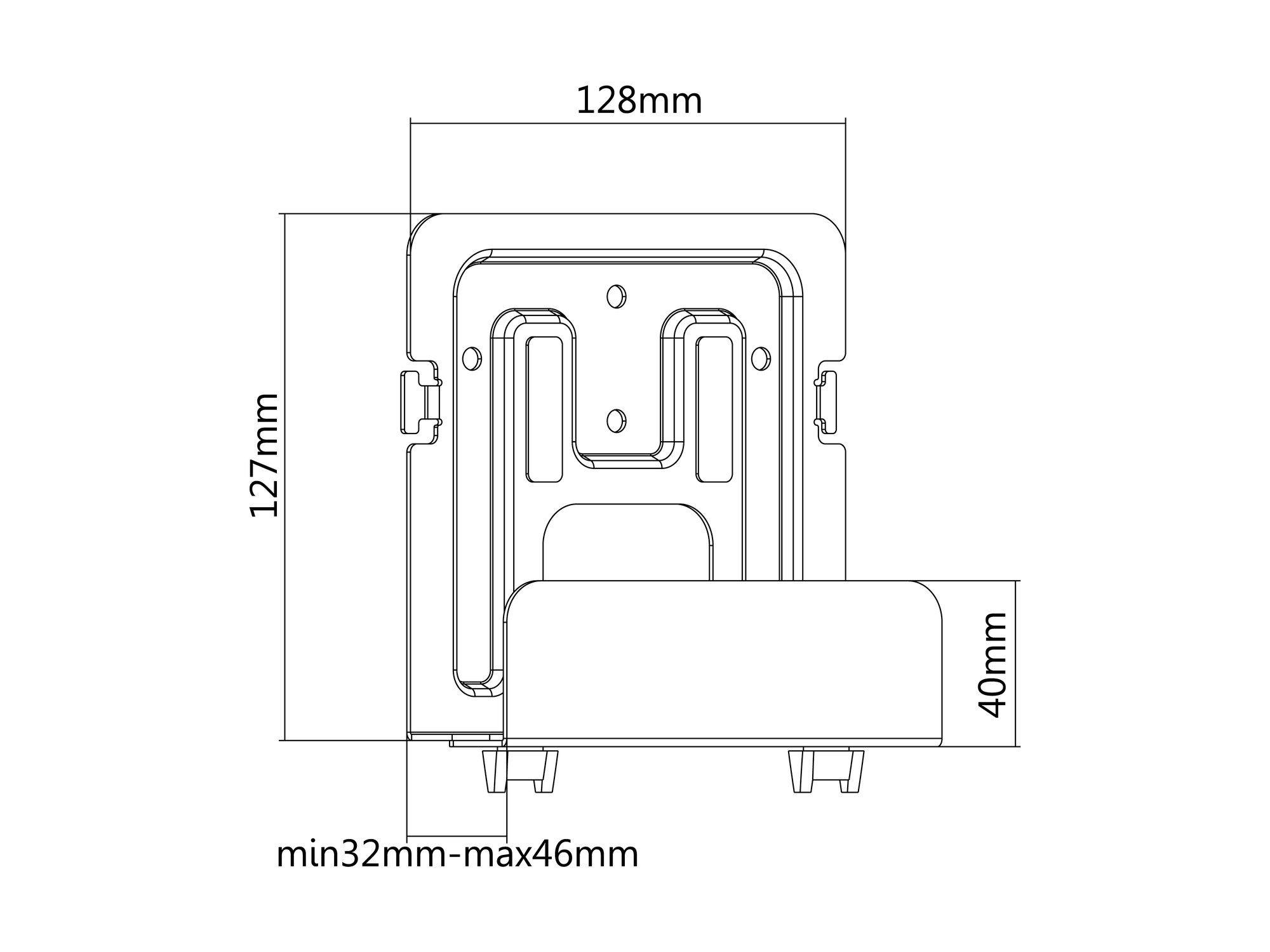 Suporte de Parede para Leitor Multimédia EQUIP 650896 (Preto), miniatura 8