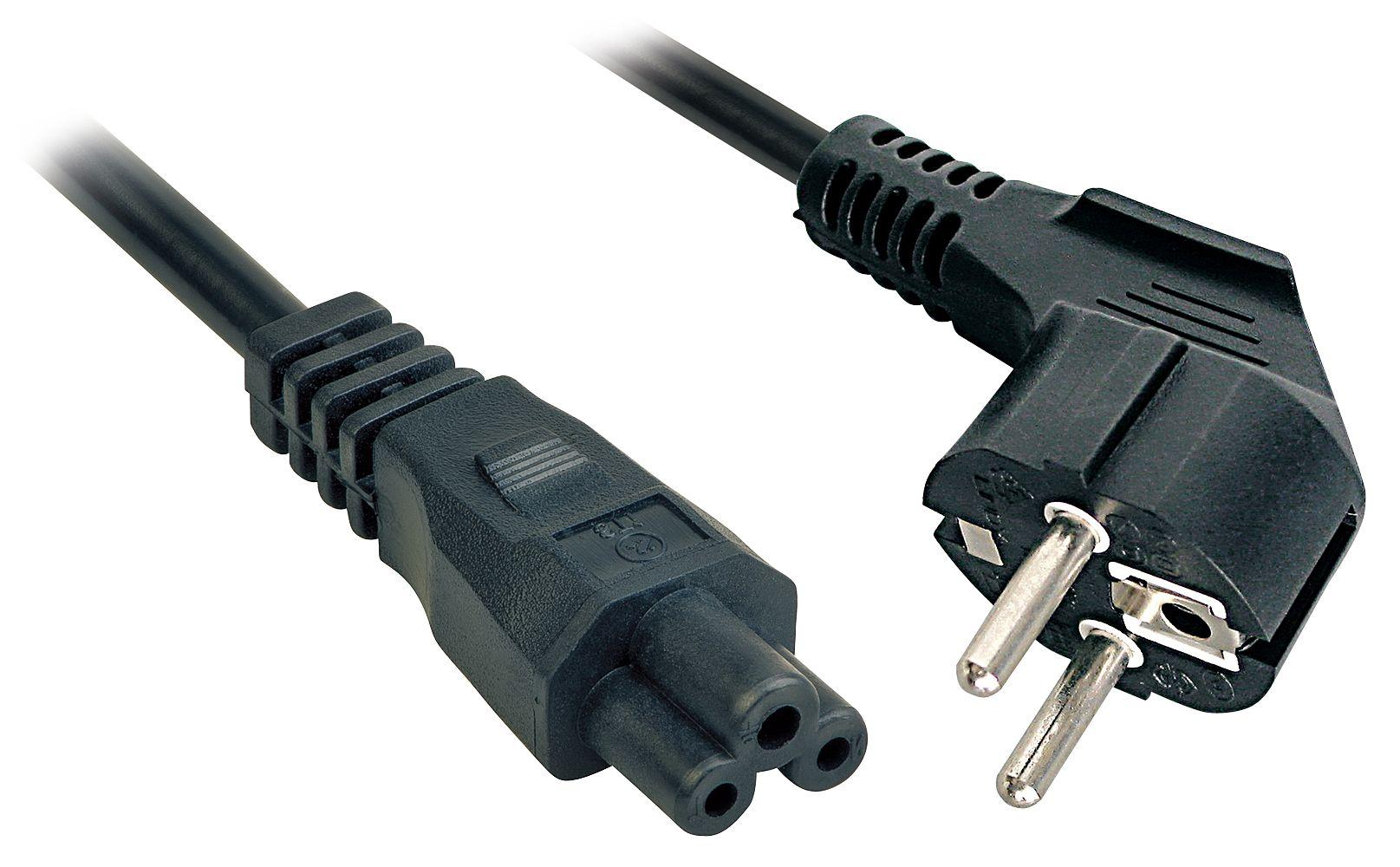 Cabo de Alimentação LINDY 30406 (3 m - Acoplador C5 - CEE7/7 - Preto)