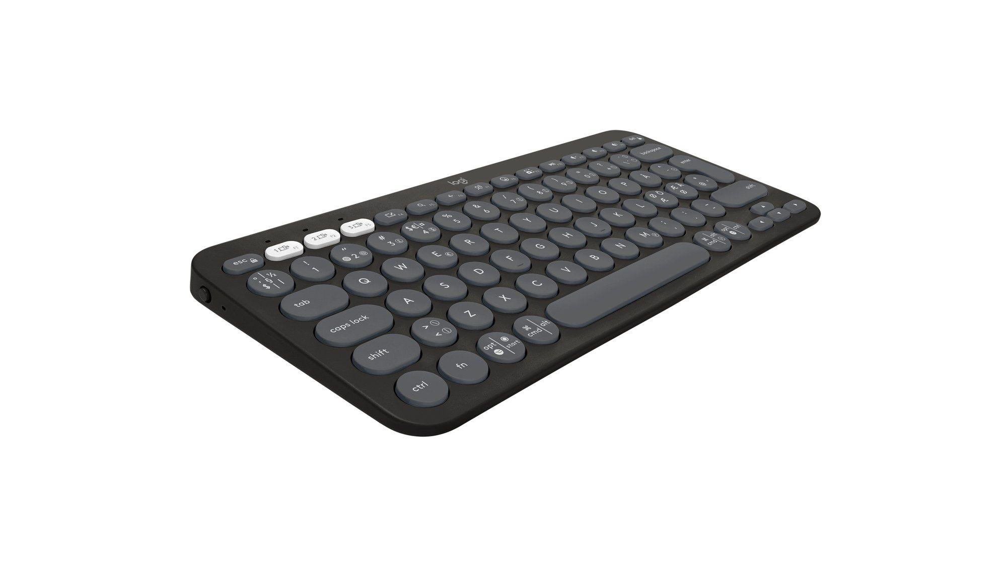 Teclado LOGITECH Pebble Keys 2 K380s (Nórdico - Teclas tesoura - Mini - Grafite) — miniatura 5