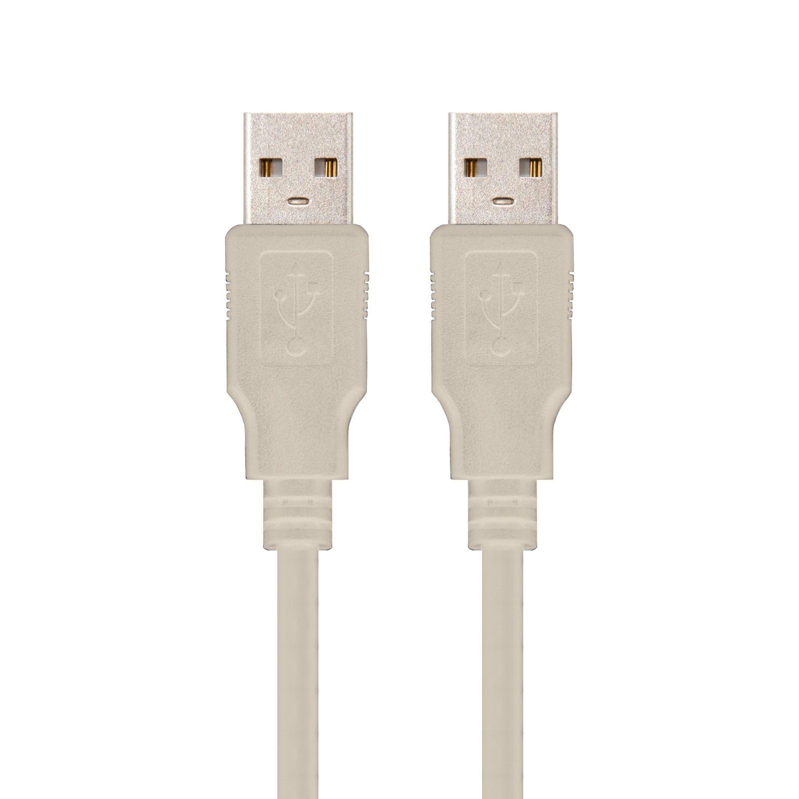 Cabo USB NANOCABLE 10.01.0302 (1 m - USB Tipo-A - Bege) — miniatura 2