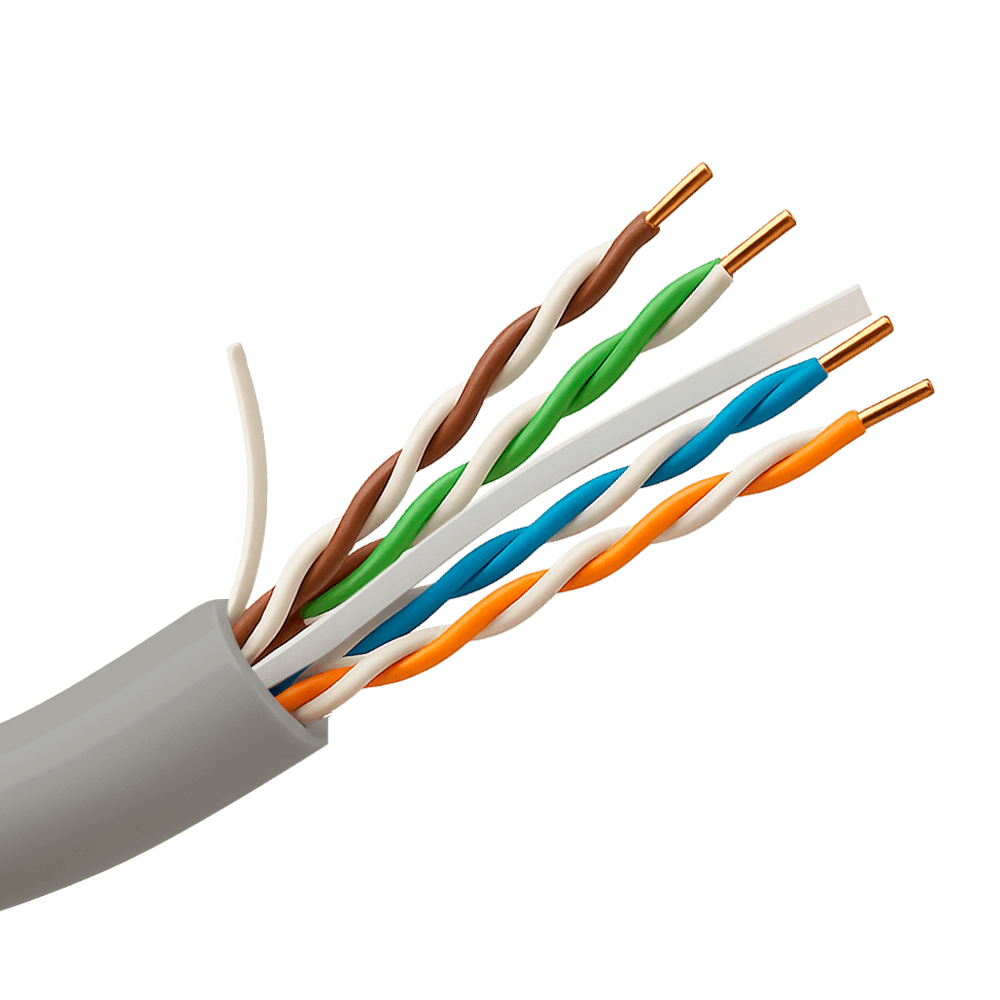 Bobine de Cabo de Rede UNIVIEW UV-UTP6-300-BC24AWG-DCA-B-W (305 m - 6 - Branco/Cinzento), imagem 1