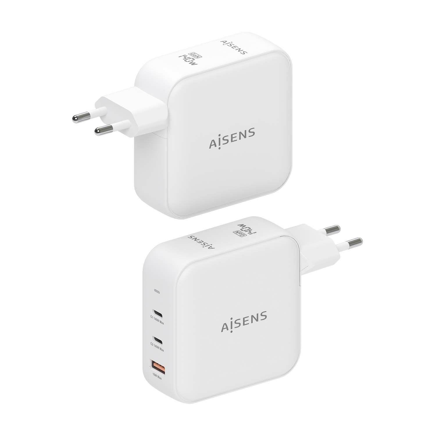 Carregador de Parede AISENS ASCH-140W3P030-W (140 W - Branco), miniatura 3