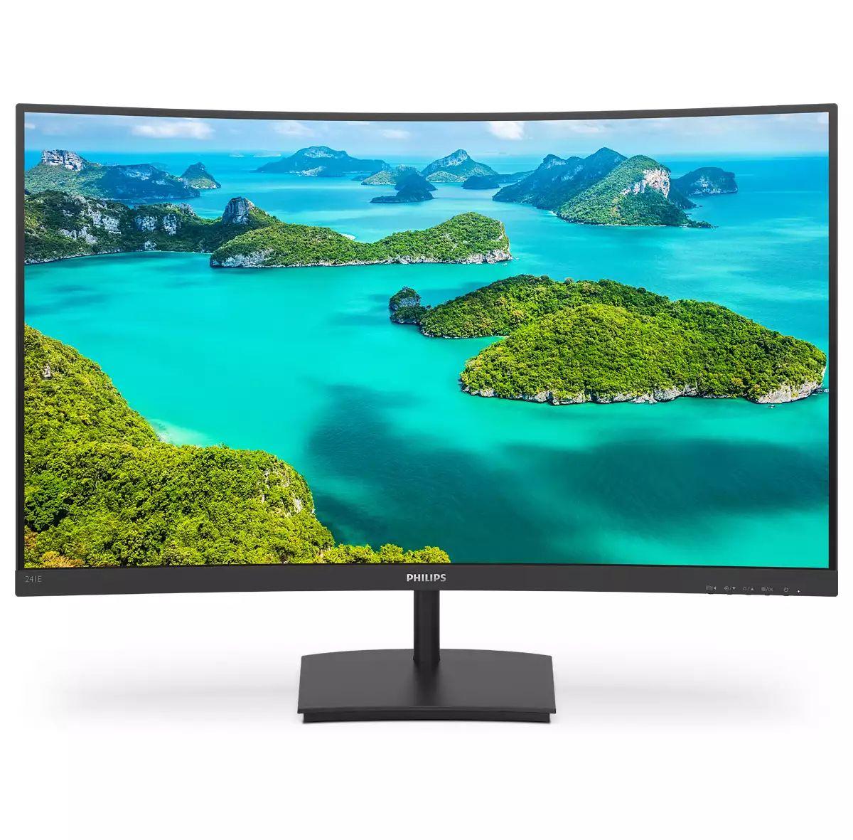 Monitor PHILIPS E Line 241E1SC/00 (23,6" - VA - 75 Hz - Preto)