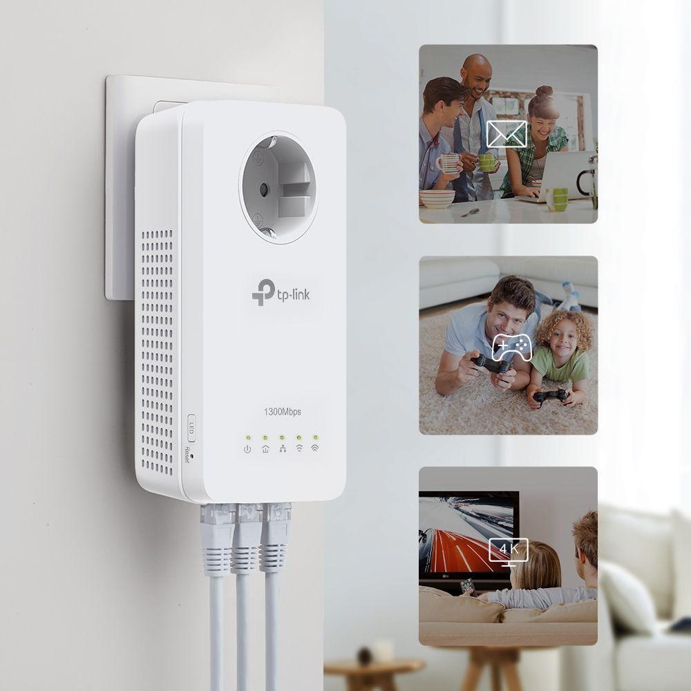 Kit de Adaptadores Powerline TP-LINK TL-WPA8631P KIT (Wi-Fi 5 - 1300 Mbit/s - Dupla banda - Branco) — miniatura 3