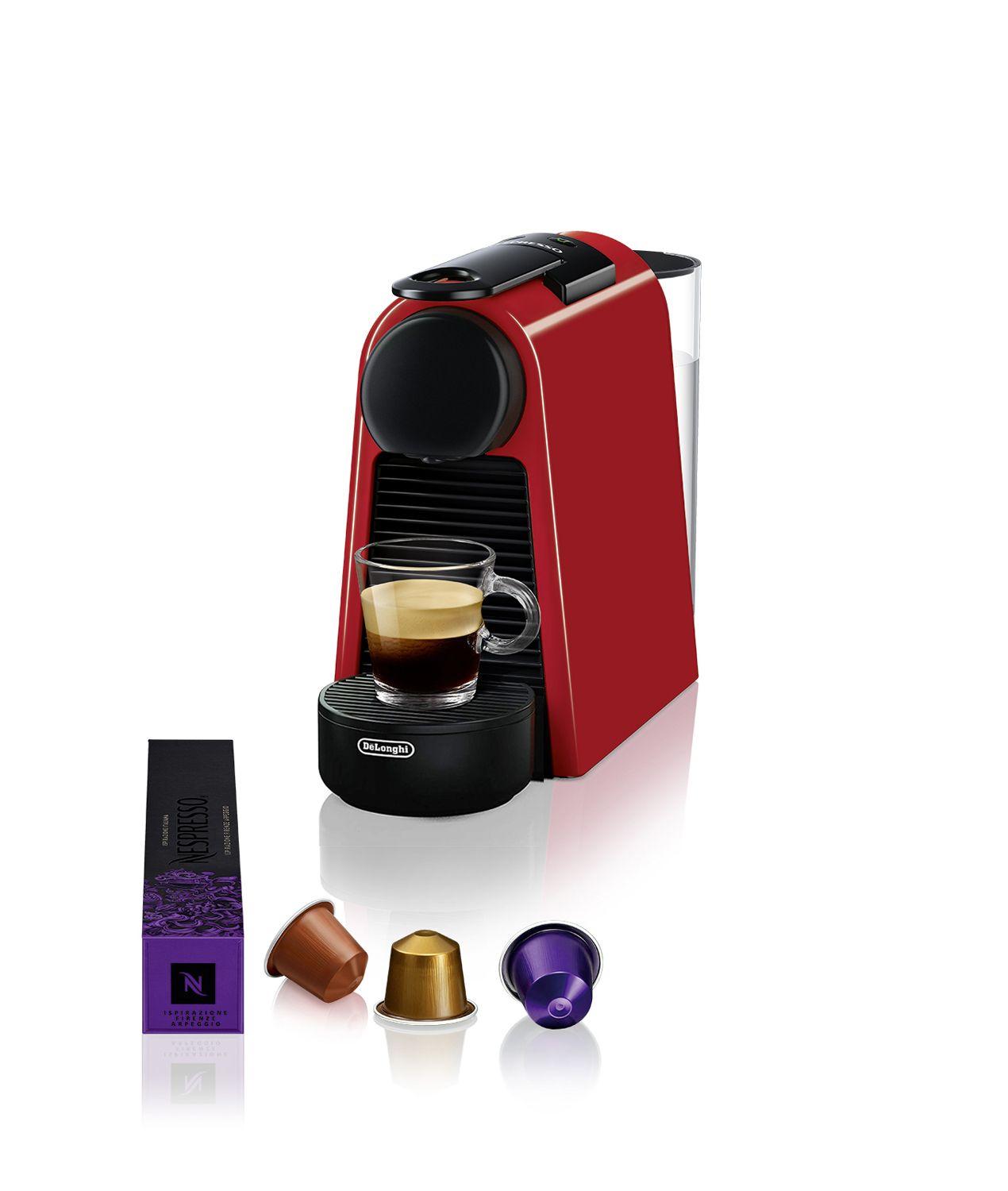 Máquina de Café Cápsulas DE'LONGHI Essenza Mini EN85.R (Nespresso - 1150 W - 19 bar - Vermelho)