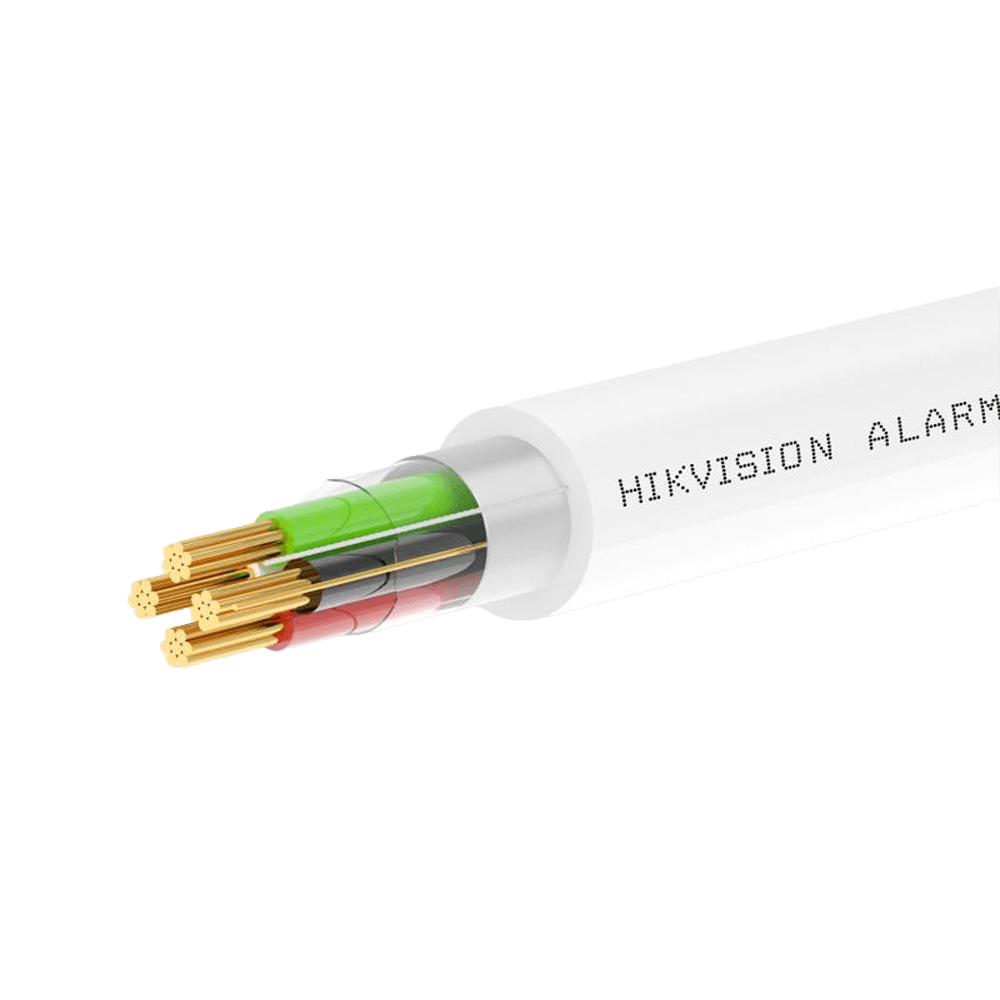 Cabo de Alarme Blindado HIKVISION DS-1AC2A2BPL1 (100 m - 2 condutores de sinal + 2 de alimentação - Branco)