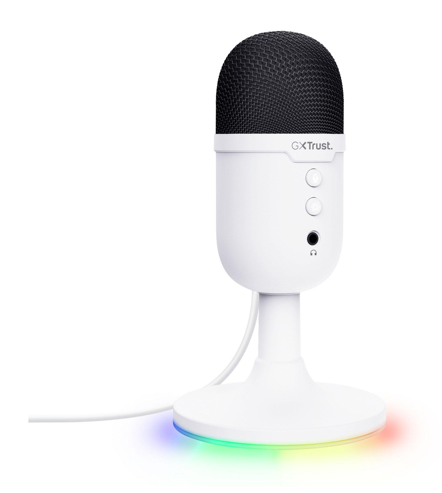 Microfone de Mesa TRUST GXT 234W Yunix (Microfone de mesa - Com fios - USB/3.5 mm - Branco) — miniatura 2