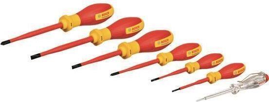Conjunto de Chaves de Fenda BOSCH Professional 1600A02NF7 (Vermelho e Amarelo)