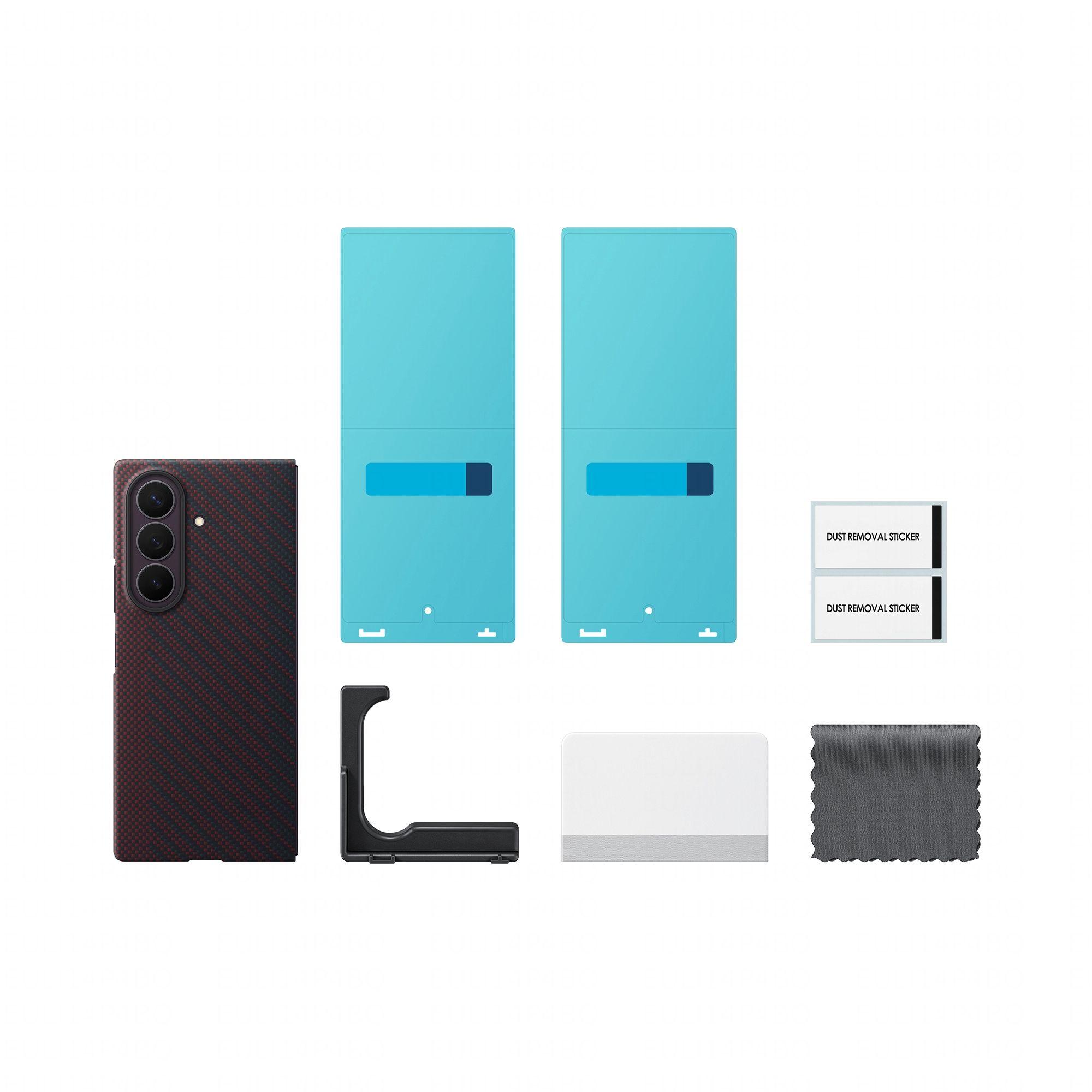 Capa traseira magnética de carbono SAMSUNG Galaxy Z Fold8 Ultra (8" - Carbono - Vermelho), miniatura 4