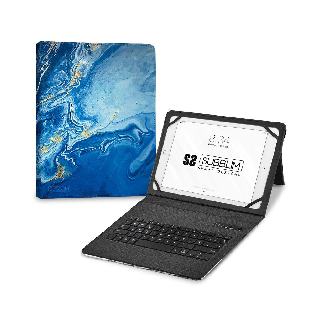 Teclado SUBBLIM SUBKT5-BTTB01 (Espanhol - Bluetooth - Bluetooth 5.2 - Azul Mármore)