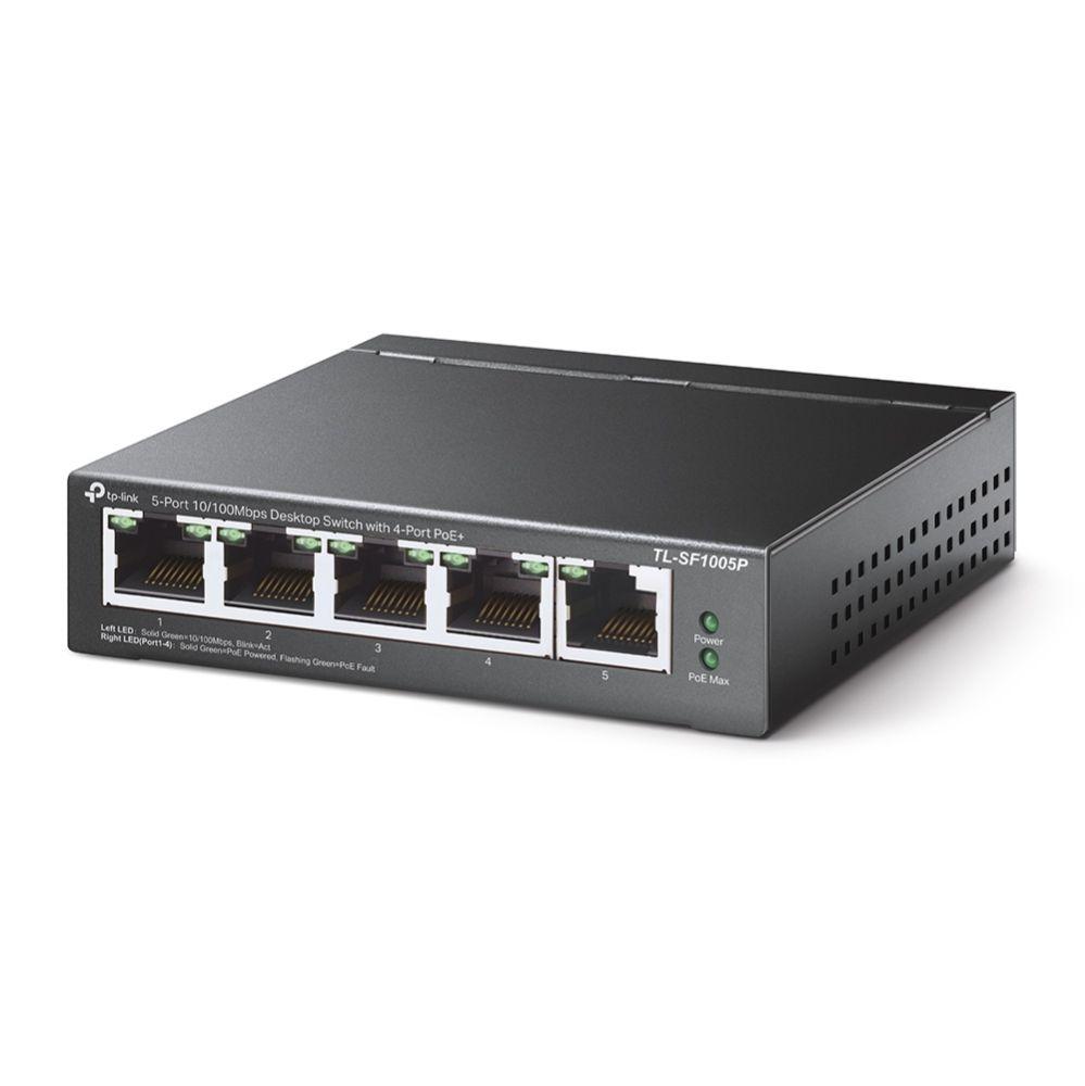 Switch de Rede TP-LINK TL-SF1005P (Fast Ethernet - 1 Gbit/s - Preto), miniatura 2