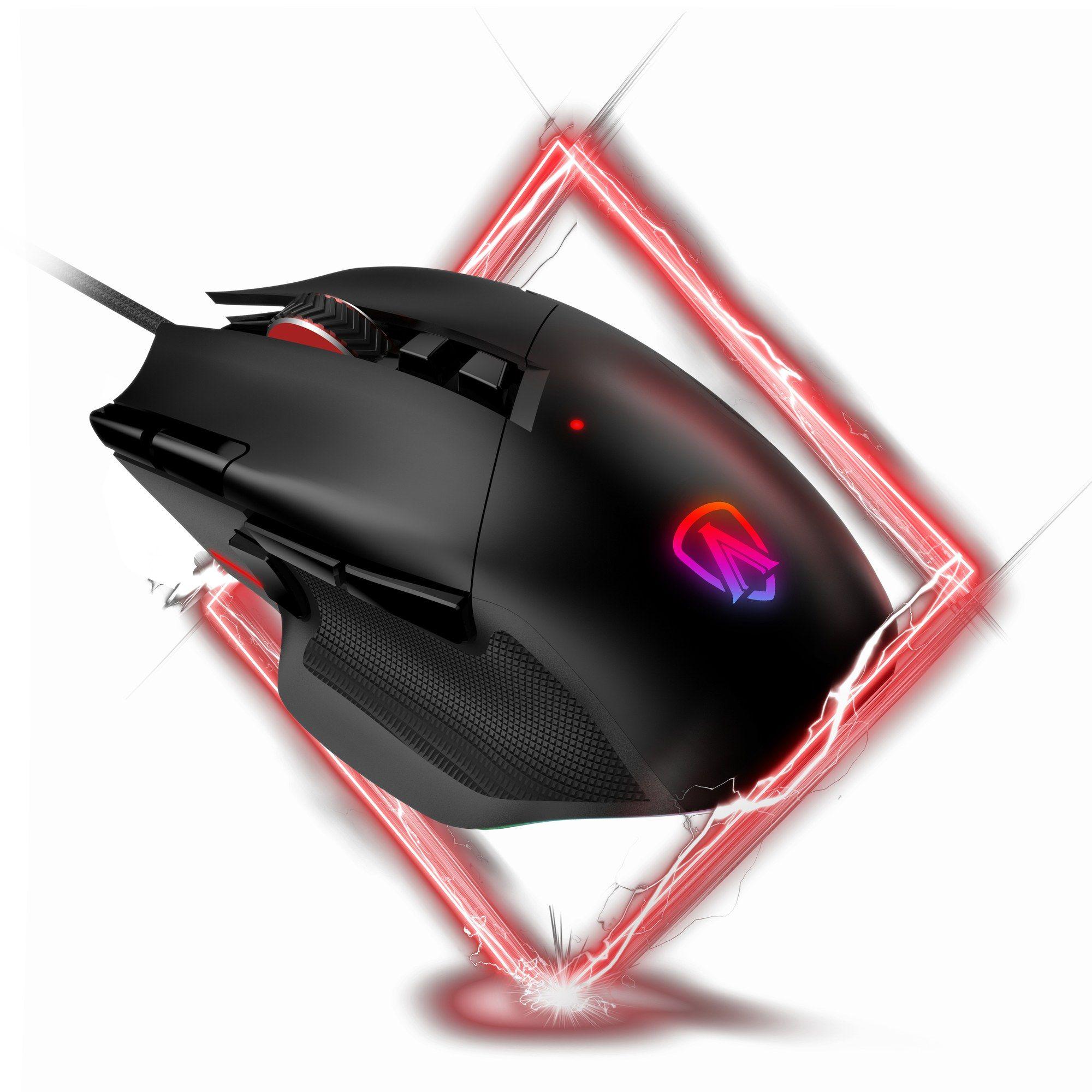 Rato AOC AGM600B (Mão direita - 16000 DPI - Ótico - Preto), miniatura 2