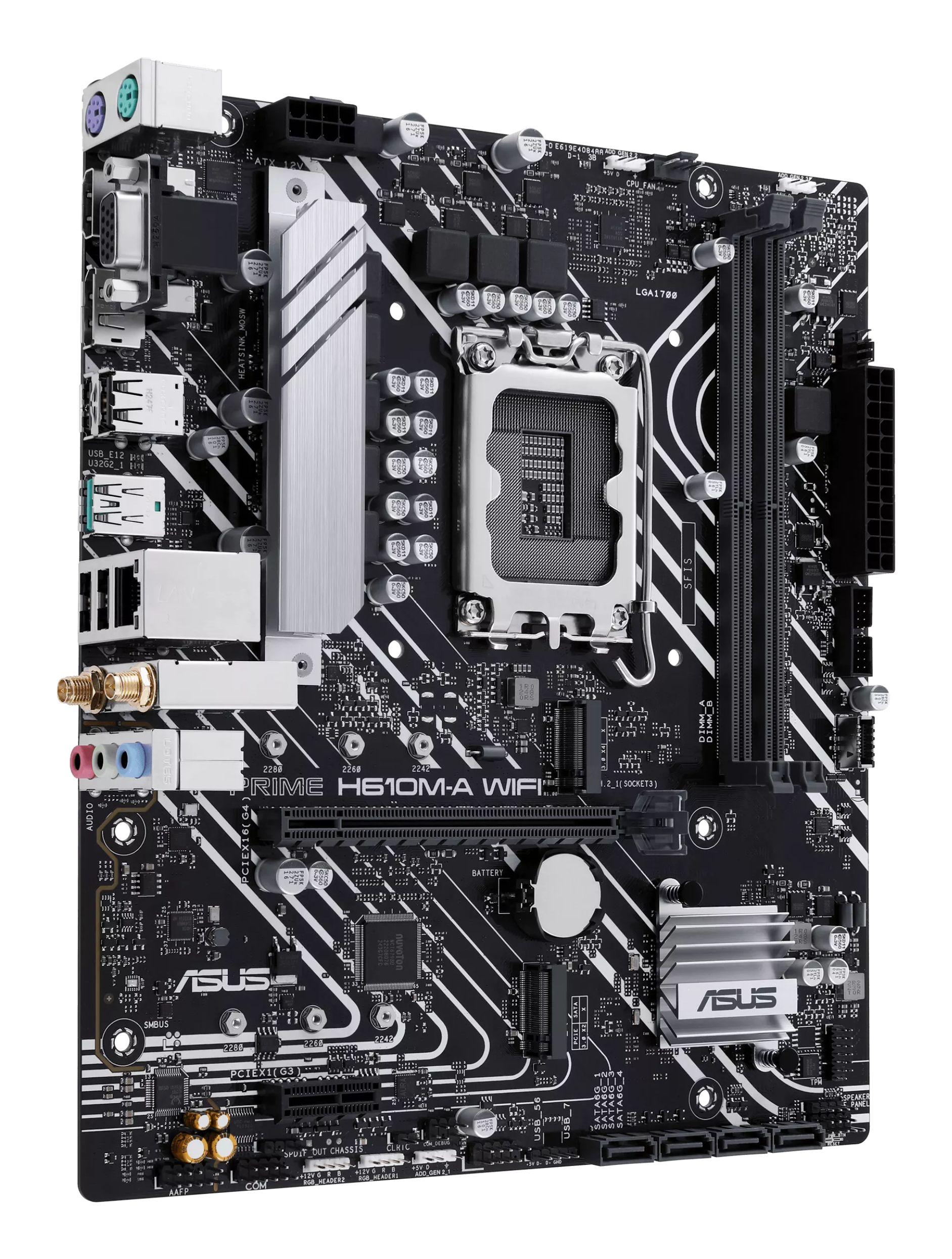 Motherboard ASUS PRIME H610M-A WIFI (LGA 1700 - micro ATX - Duplo canal), miniatura 2