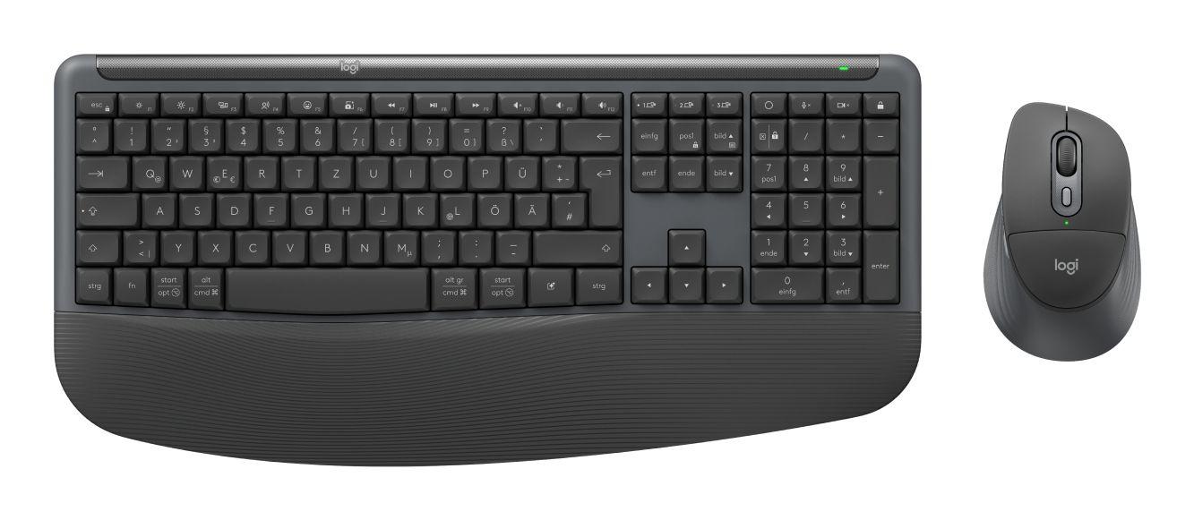 Conjunto de Teclado e Rato LOGITECH MK880 for Business (Suíço - Tamanho completo - USB + Bluetooth - Grafite)