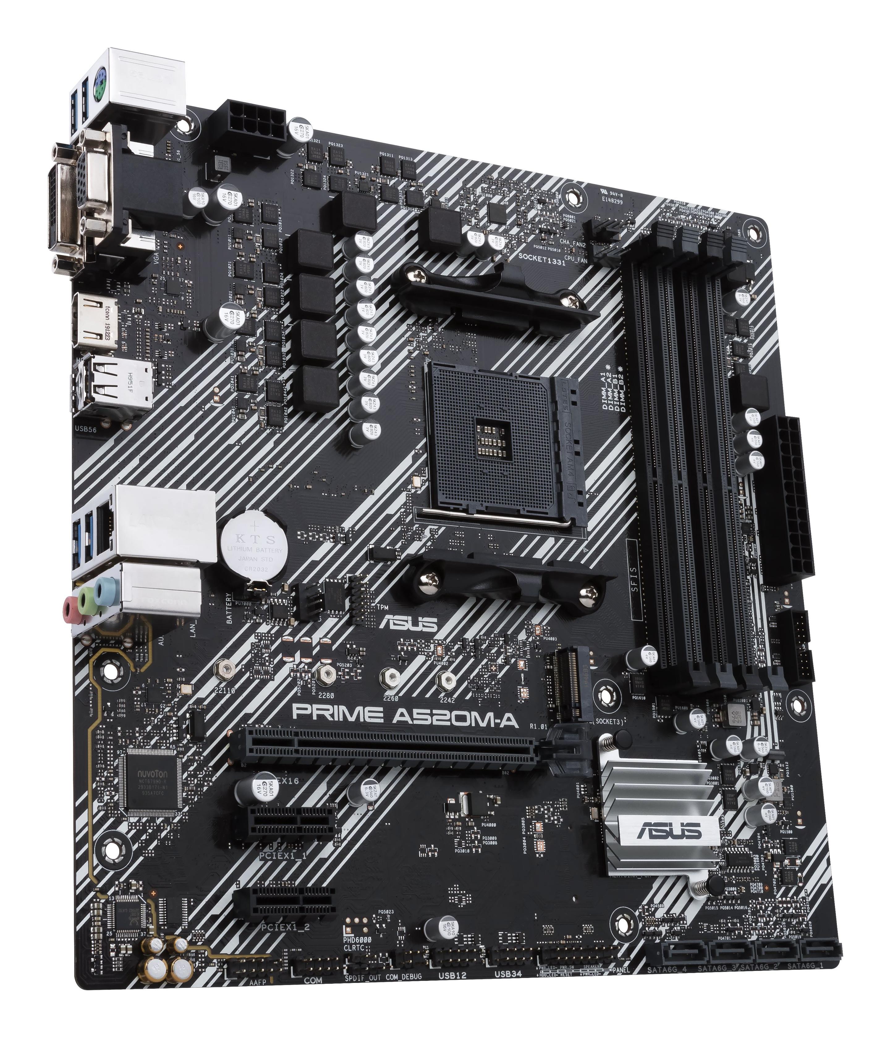 Motherboard ASUS PRIME A520M-A II/CSM (AM4 - AMD Ryzen™ 3, AMD Ryzen™ 5 - micro ATX - Preto) — miniatura 5