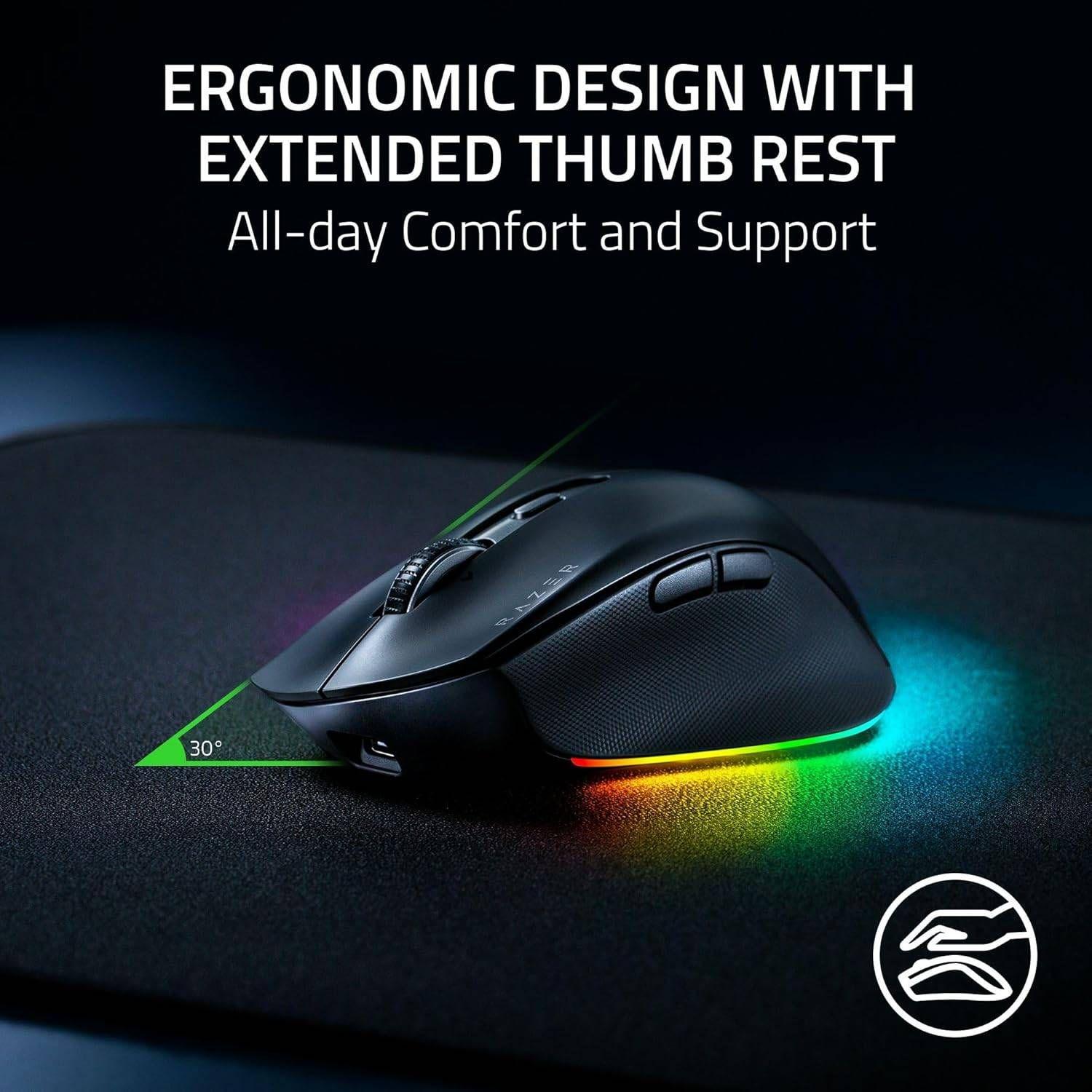 Rato RAZER Pro Click V2 (Mão direita - 30000 DPI - Ótico - Preto), miniatura 3