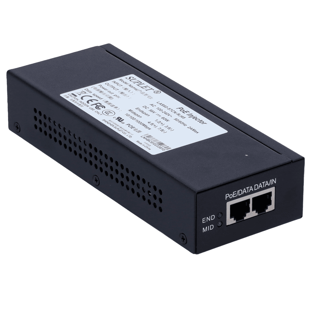 Injetor PoE HIKVISION LAS60-57CN-RJ45 (2 x RJ45 - 10/100/1000M)