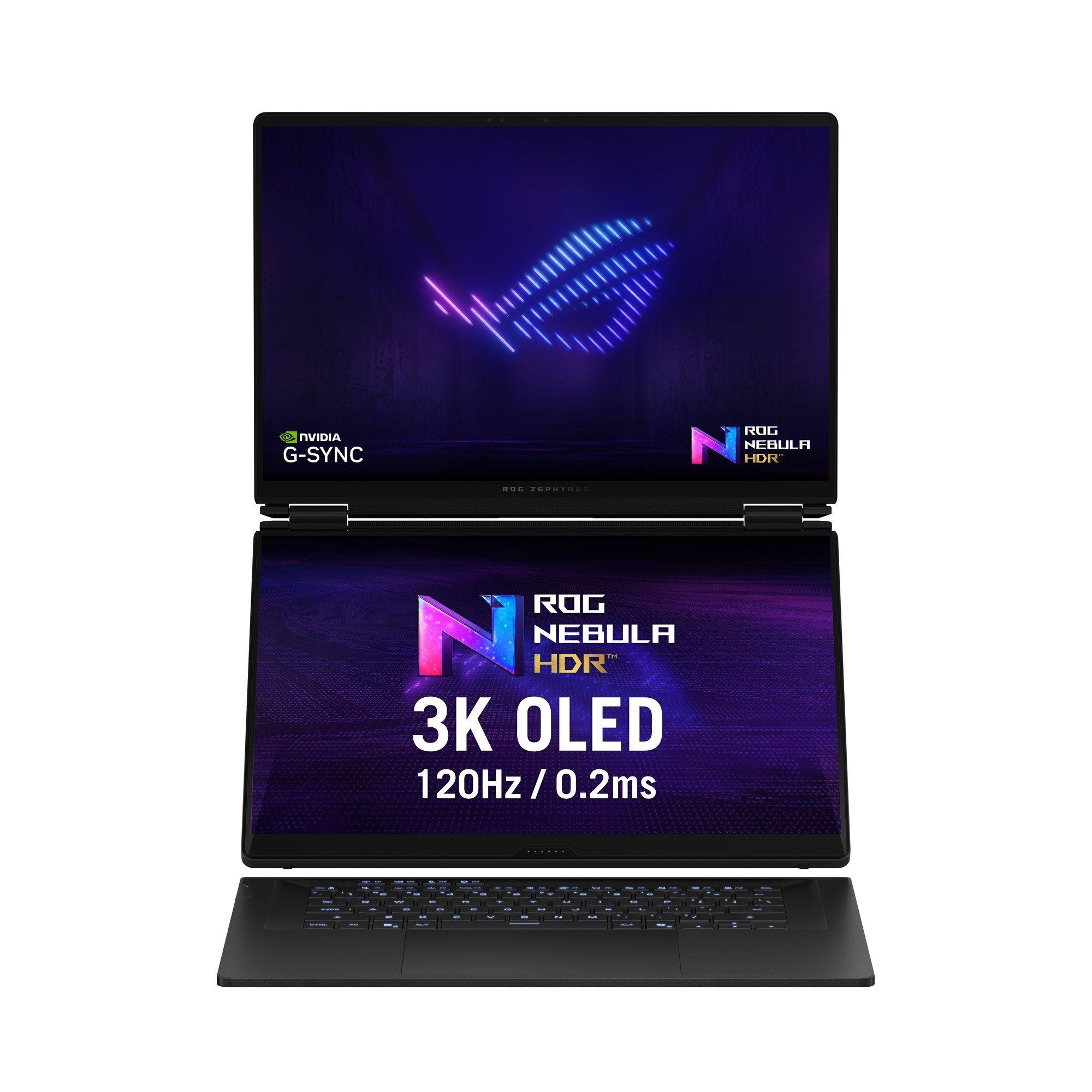 Portátil Gaming ASUS ROG Zephyrus Duo GX651AX-U94B59PB1 (2 x 16" OLED 3K 120 Hz - Core Ultra 9 386H - 64 GB - 2 TB SSD - RTX 5090 - Cinzento)
