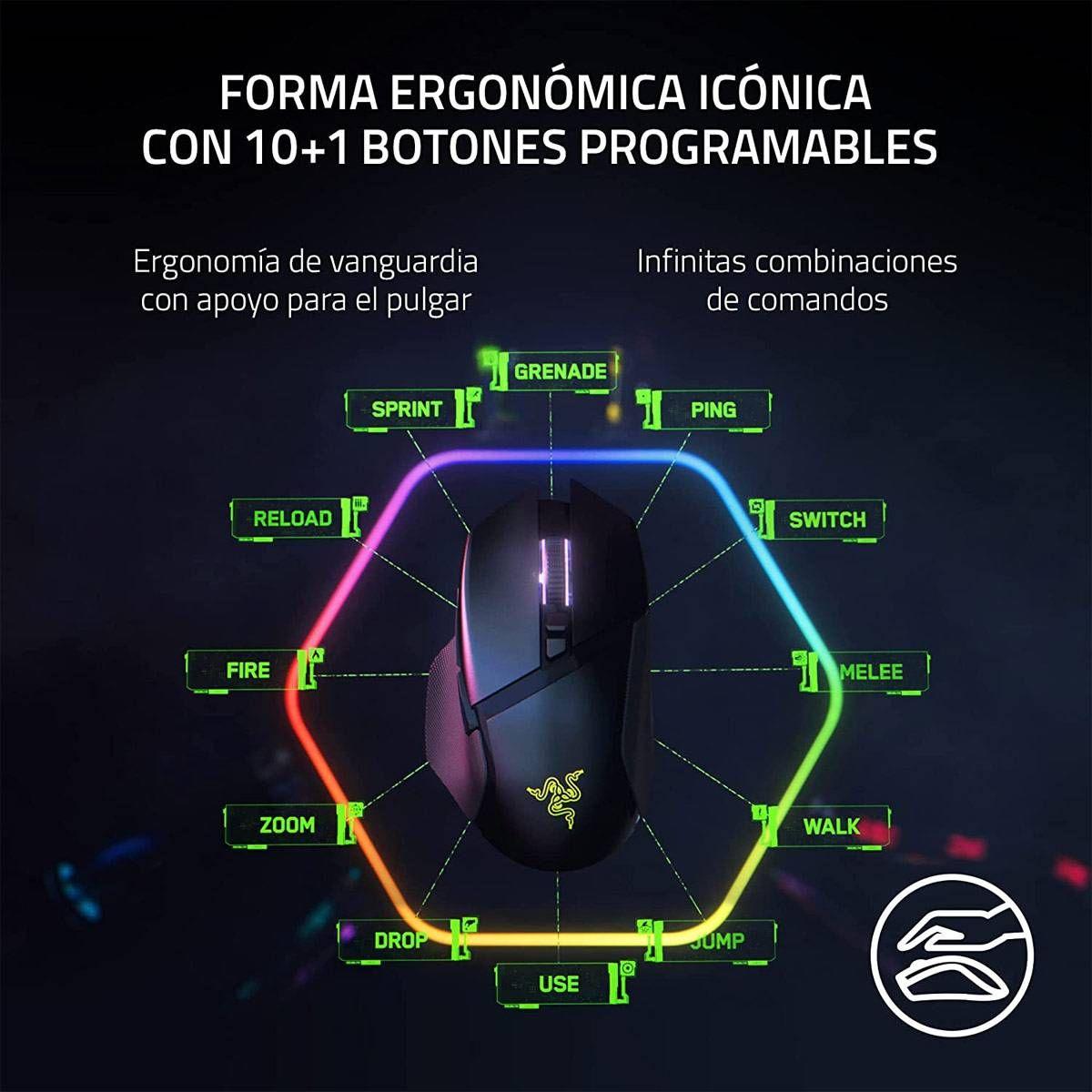 Rato RAZER Basilisk V3 Pro (Mão direita - 30000 DPI - Ótico - Preto), miniatura 5