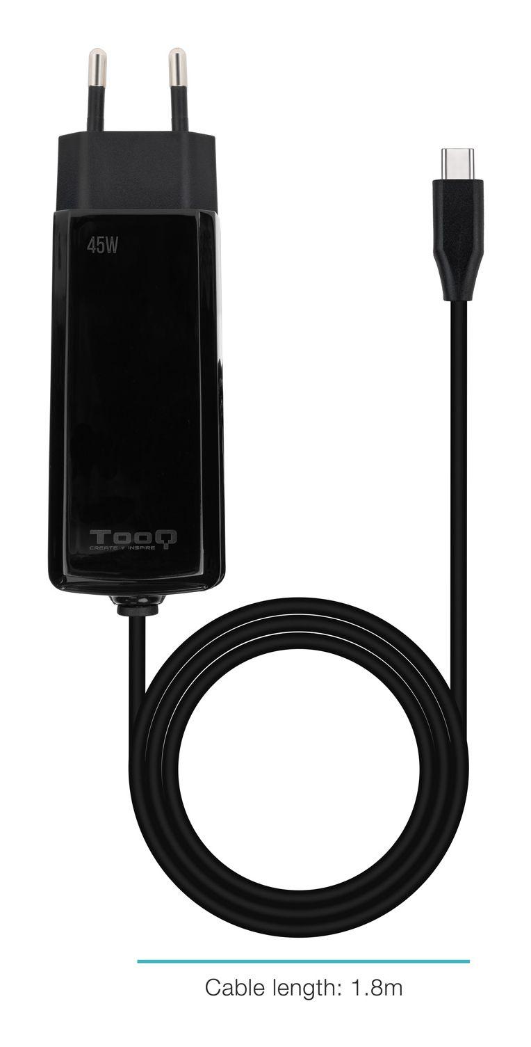 Carregador de Parede TOOQ TQLC-USBCGAN45PD-C (45 W - Preto), miniatura 2