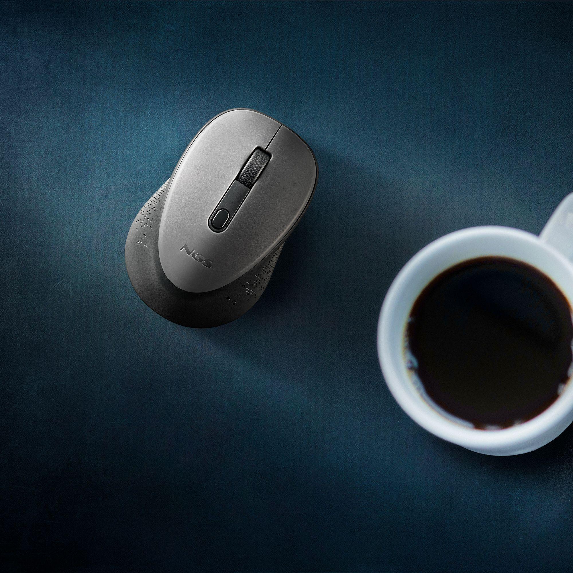 Rato NGS Dew (Ambidestro - 1600 DPI - Ótico - Cinzento) — miniatura 8