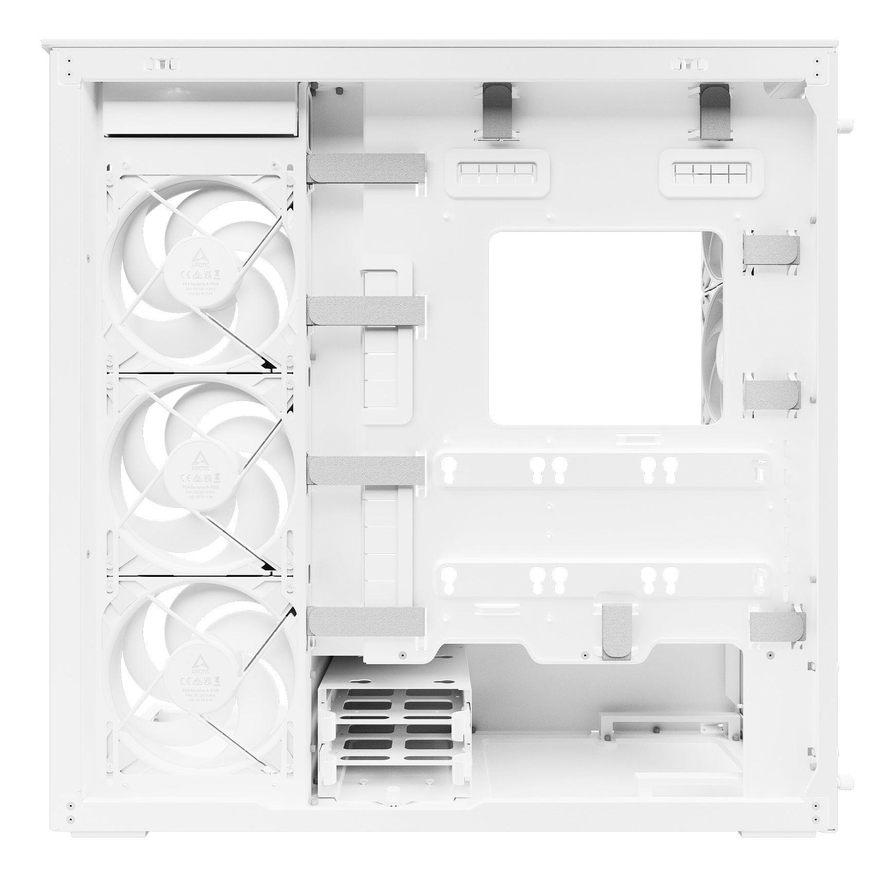 Caixa PC ARCTIC Xtender (EATX, Mini-ITX, ATX, micro-ATX - Midi Tower - Metal, Vidro temperado - Branco) — miniatura 6