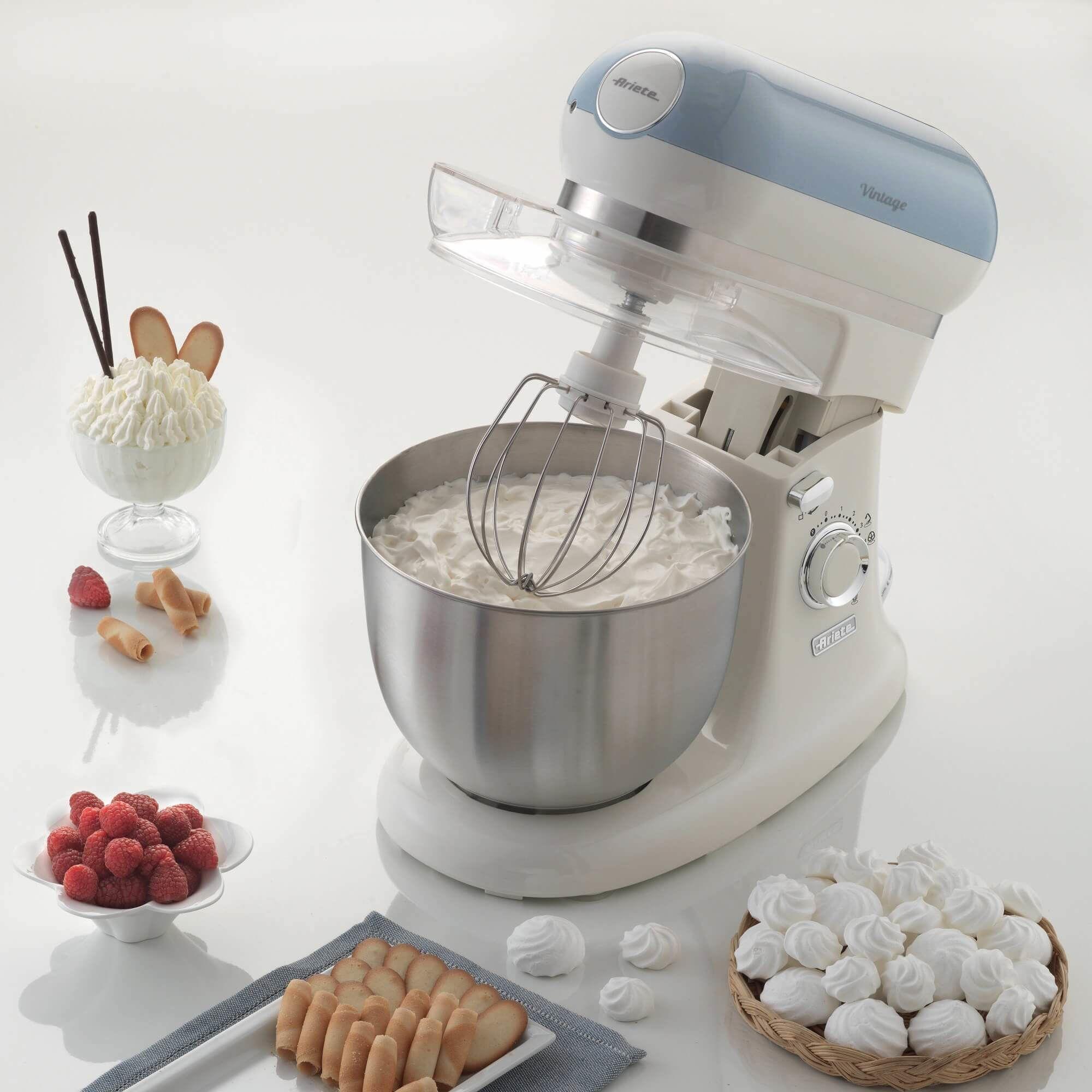 Batedeira Planetária ARIETE Vintage 1588/05 (1200 W - 5,5 l - Altura 38,5 cm - Azul Claro/Branco), miniatura 7