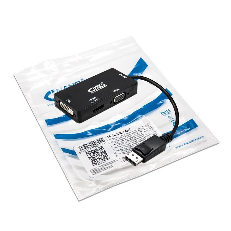 Adaptador NANOCABLE 10.16.3301-BK (0,15 m - Preto) — miniatura 3